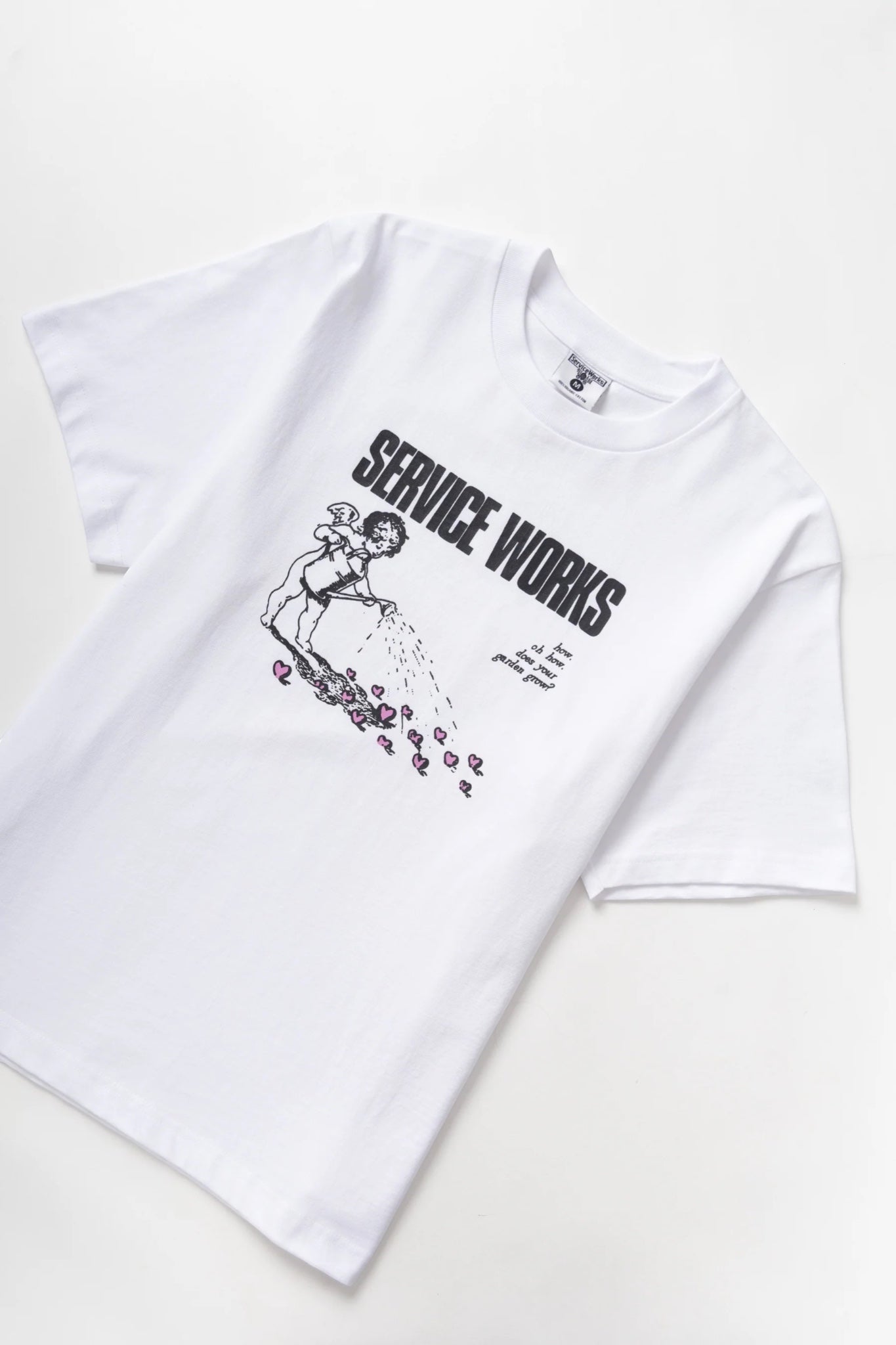 Service Works Garden Tee White | T-Shirt Coton Bio GOTS 250g | Edgar Bdx