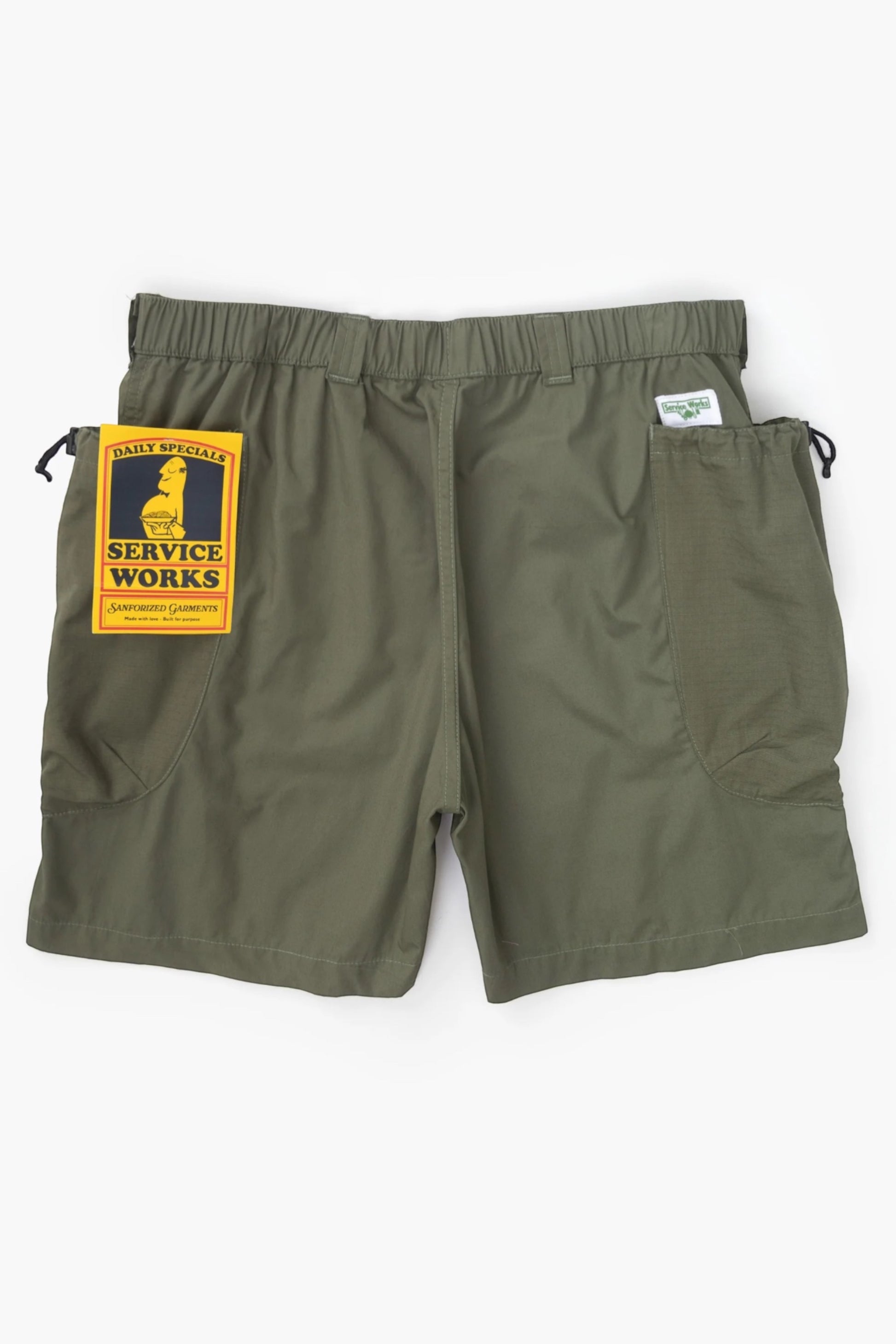 Service Works Gardener Shorts Olive | Short Coton Bio GOTS | Edgar Bdx