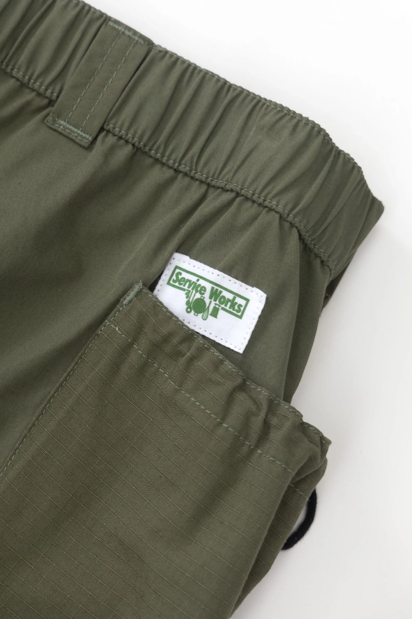 Service Works Gardener Shorts Olive | Short Coton Bio GOTS | Edgar Bdx