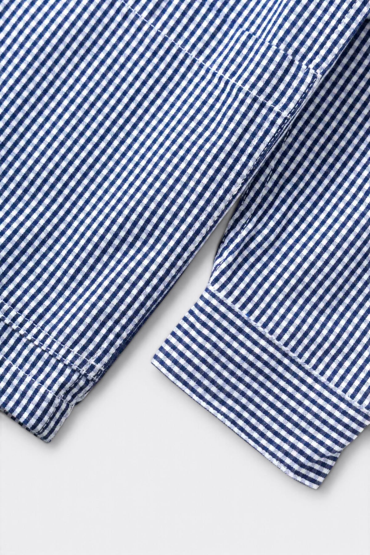 SERVICE WORKS Gingham Waiter Shirt Blue | Chemise bio | Edgar Bdx