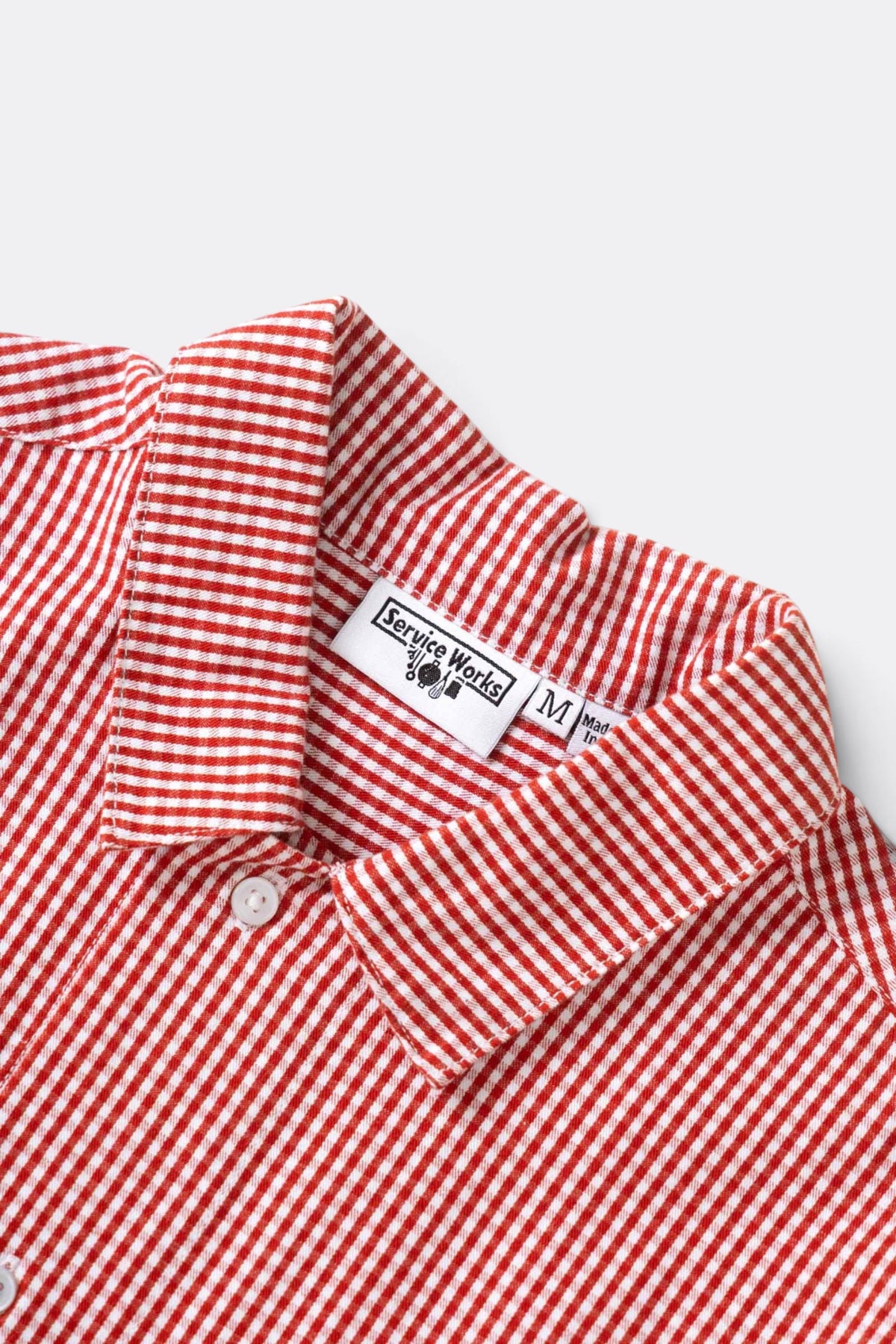 SERVICE WORKS Gingham Waiter Shirt Red | Chemise Coton Bio | Edgar Bdx