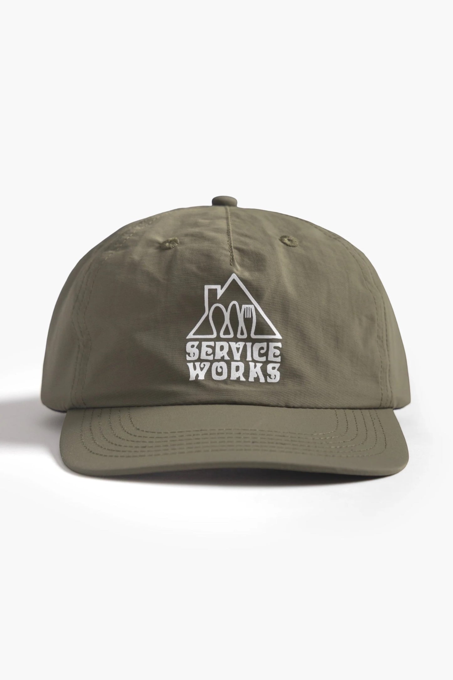 Service Works Home Comforts Cap Olive | Casquette Nylon Profil Bas | Edgar Bdx