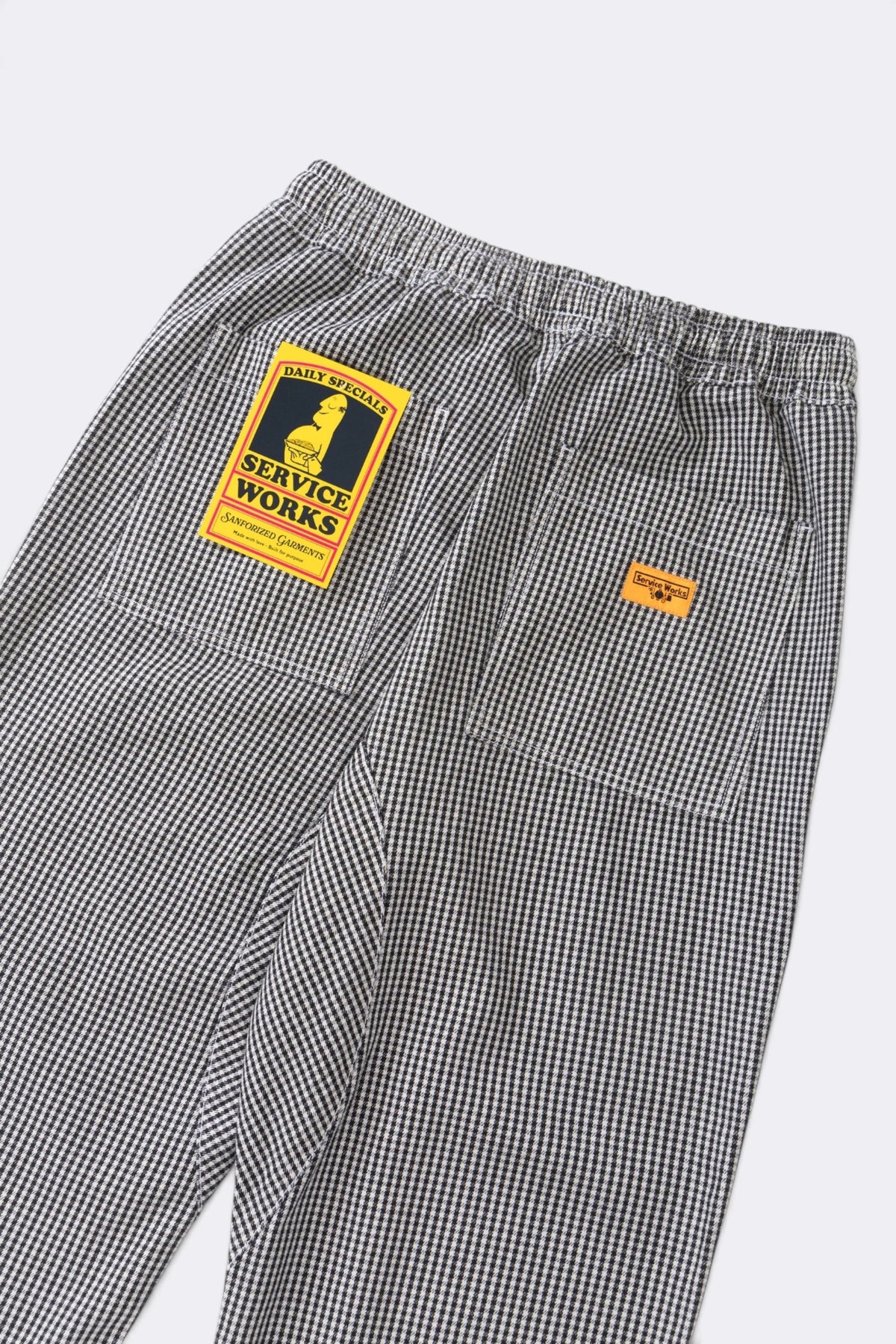 SERVICE WORKS House Gingham Chef Pants Black | Pantalon | Edgar Bdx