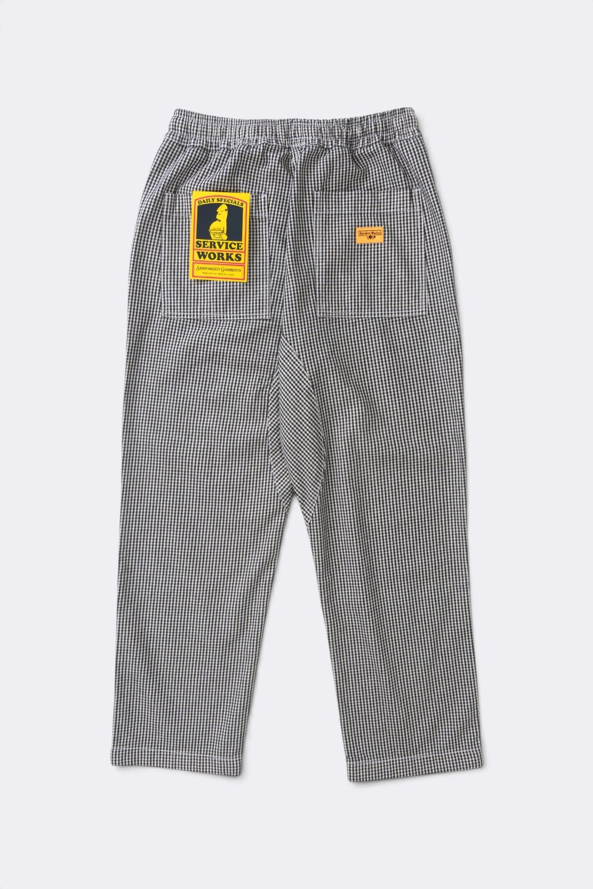 SERVICE WORKS House Gingham Chef Pants Black | Pantalon | Edgar Bdx