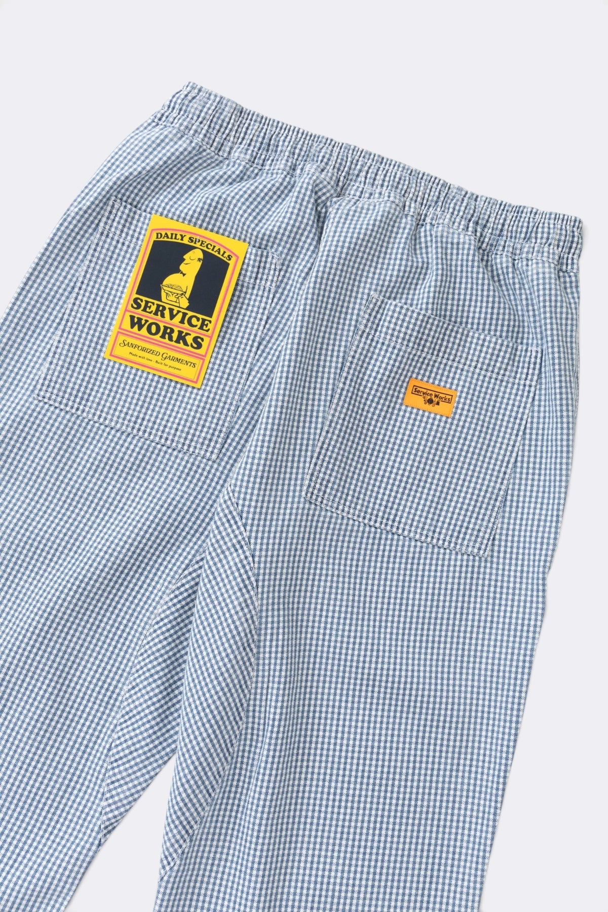 SERVICE WORKS House Gingham Chef Pants Blue | Pantalon | Edgar Bdx