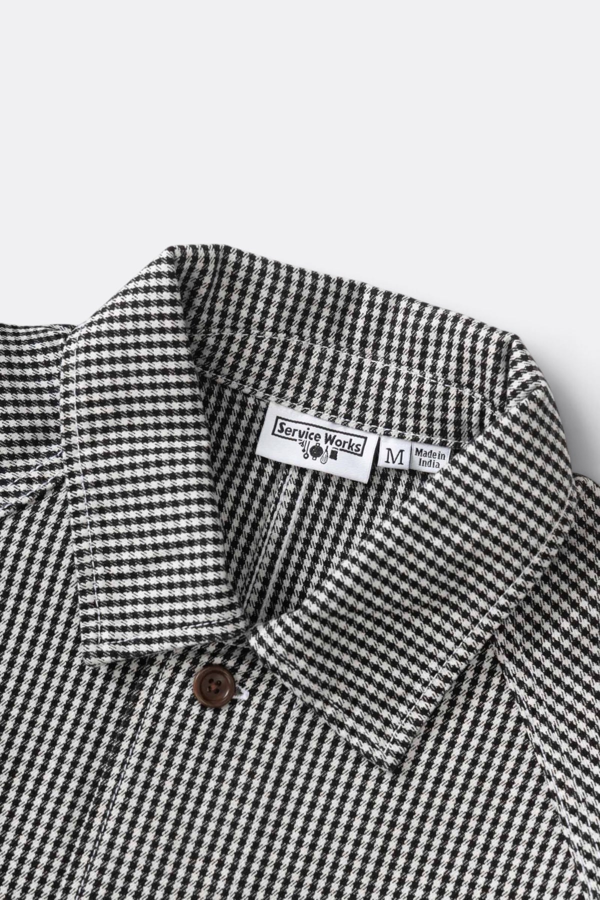 SERVICE WORKS House Gingham FOH Overshirt Black | Veste | Edgar Bdx