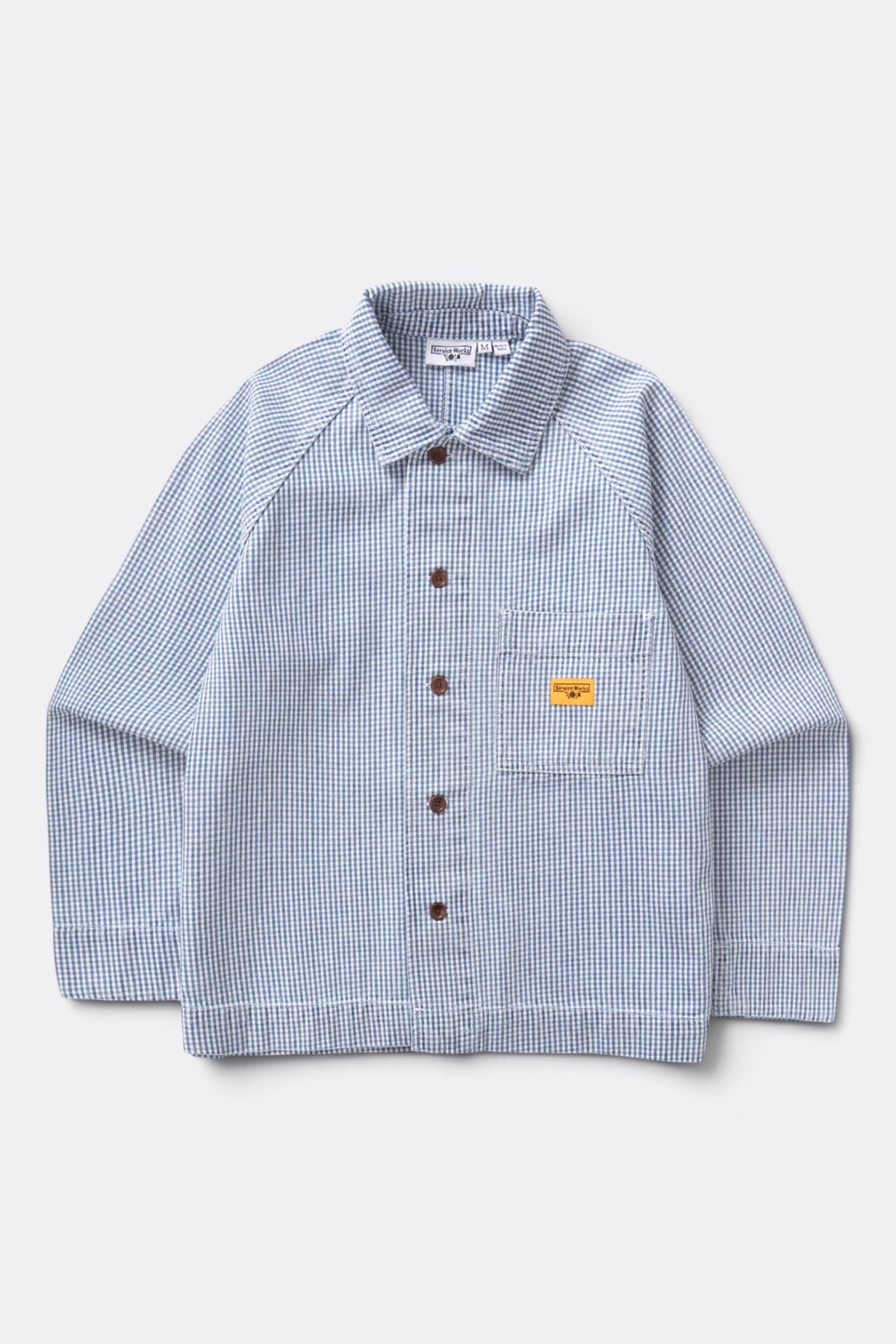 SERVICE WORKS House Gingham FOH Overshirt Blue | Veste | Edgar Bdx