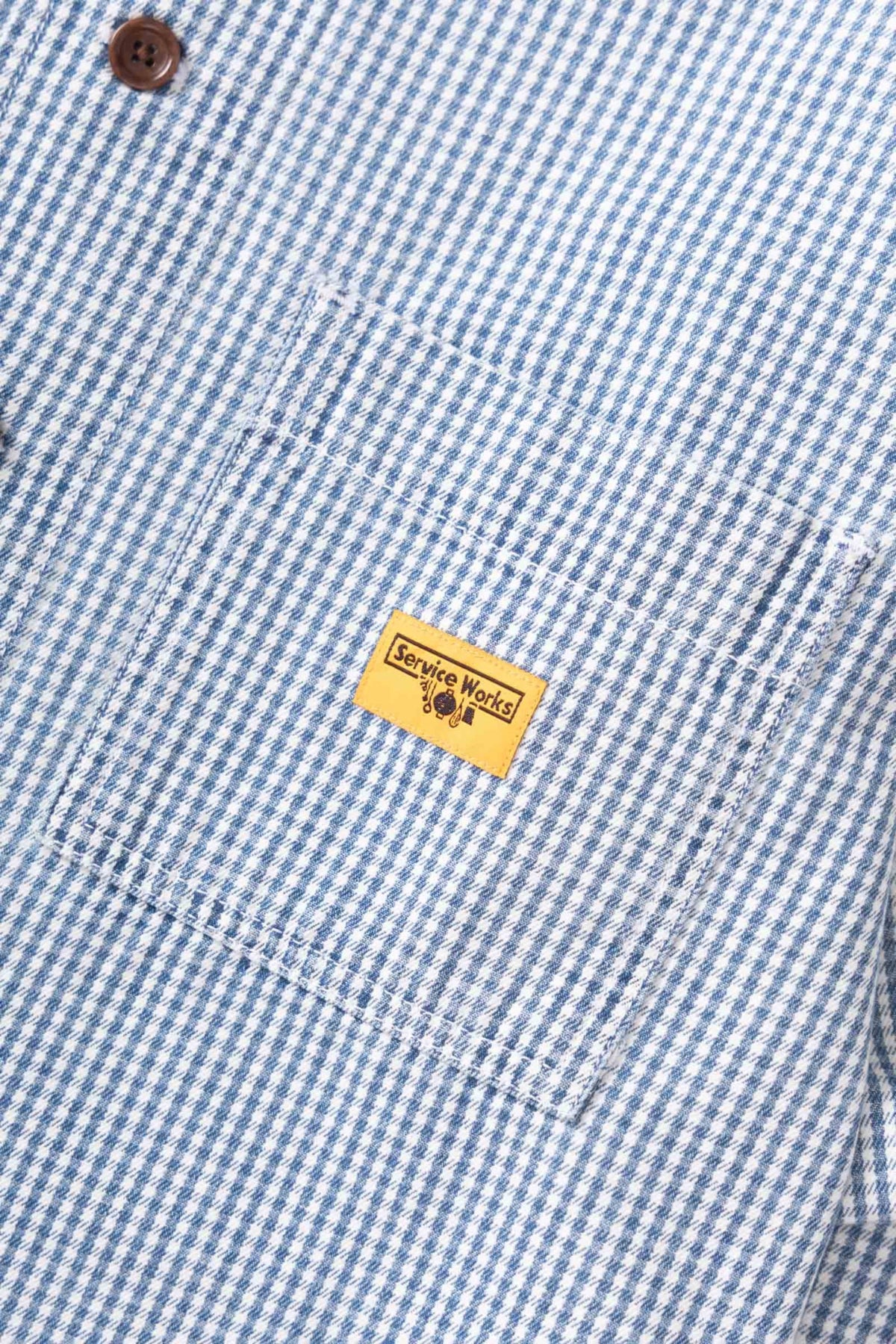 SERVICE WORKS House Gingham FOH Overshirt Blue | Veste | Edgar Bdx
