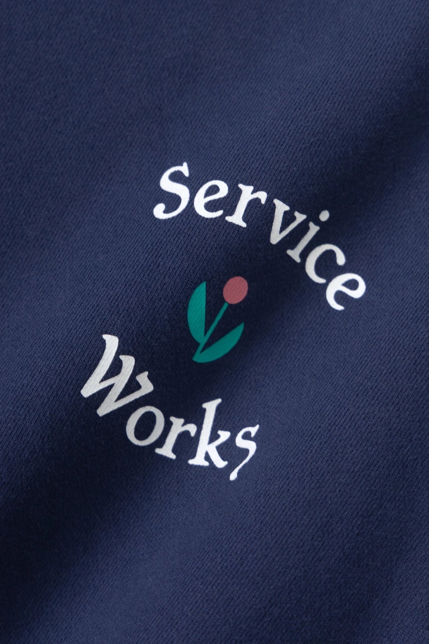 Service Works In Bloom Crewneck Navy | Sweat Coton Bio GOTS 500g | Edgar Bdx