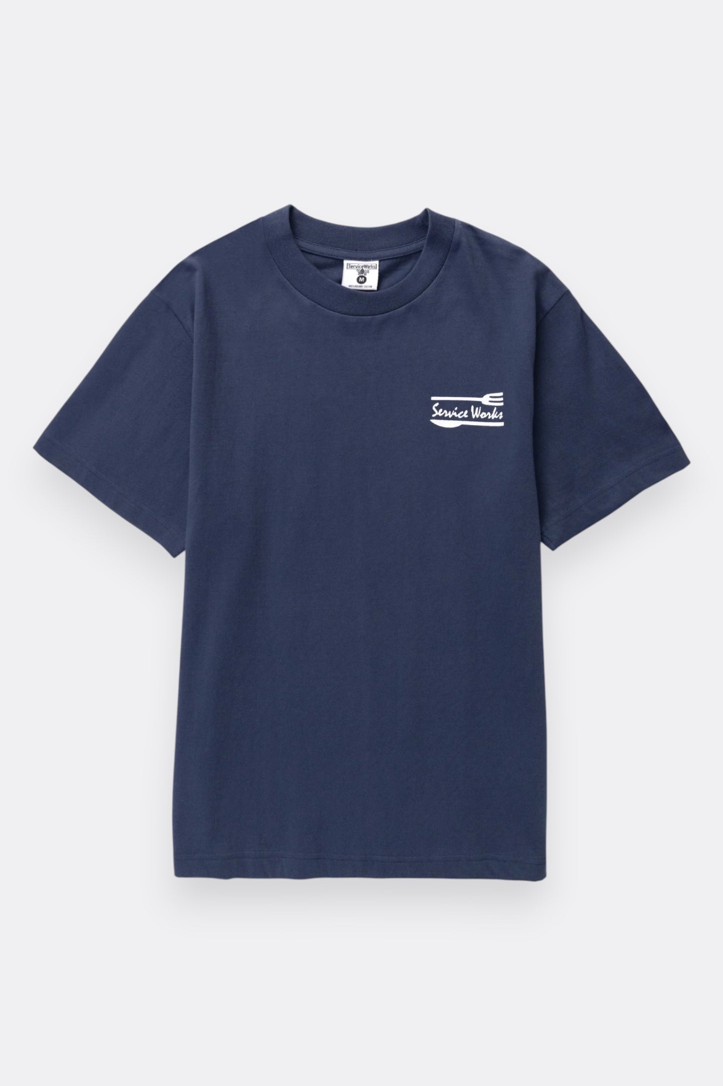 Service Works Milos Tee Navy | T-Shirt Coton Bio GOTS 250g | Edgar Bdx
