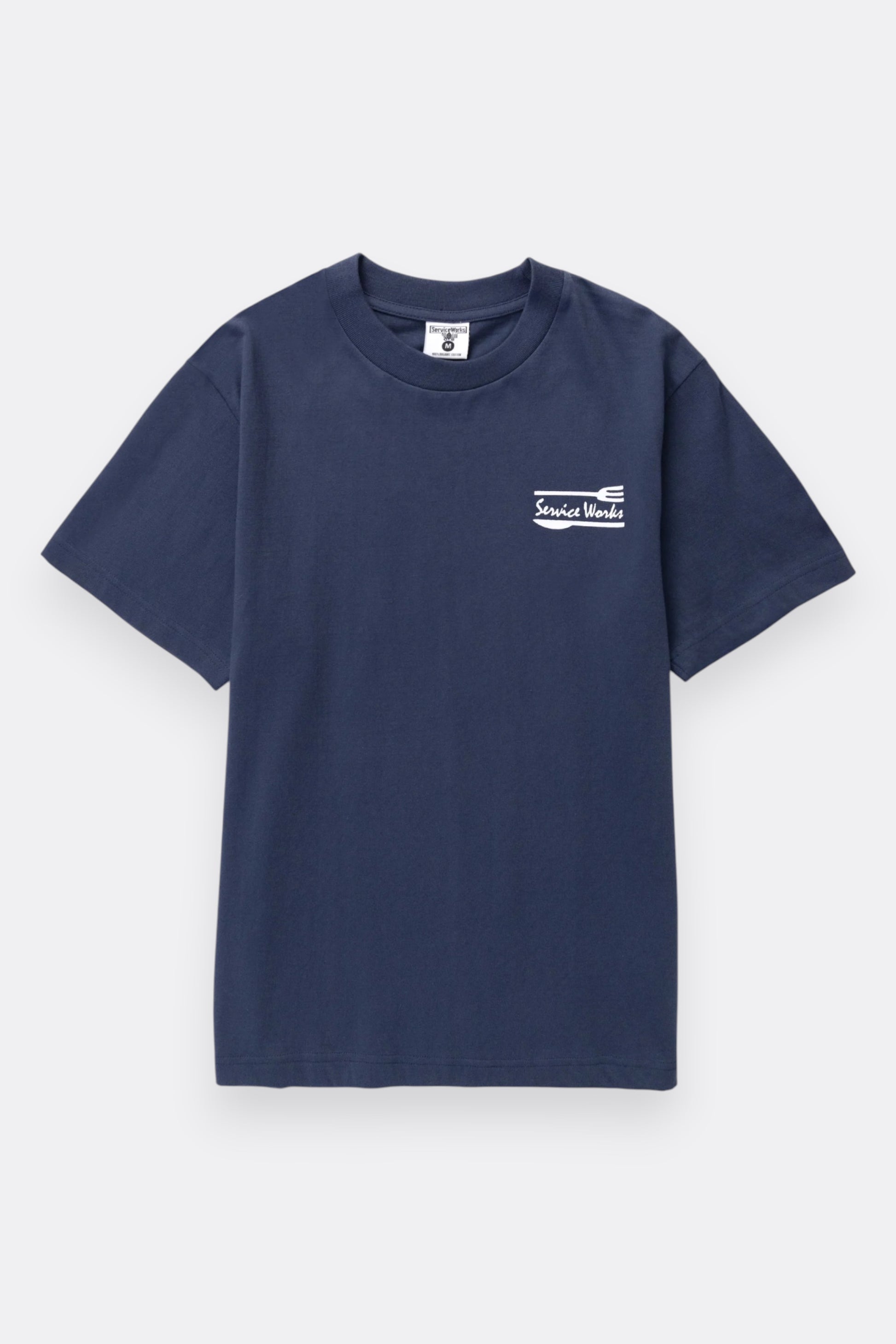 Service Works Milos Tee Navy | T-Shirt Coton Bio GOTS 250g | Edgar Bdx