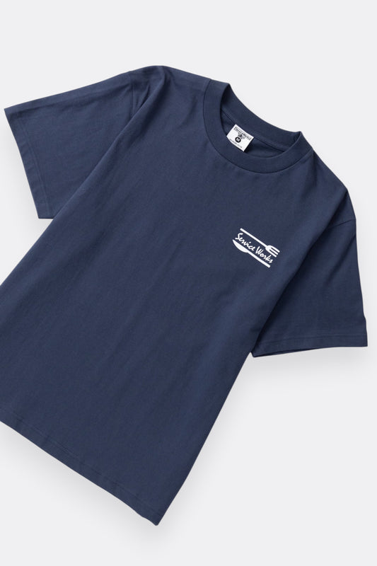 Service Works Milos Tee Navy | T-Shirt Coton Bio GOTS 250g | Edgar Bdx