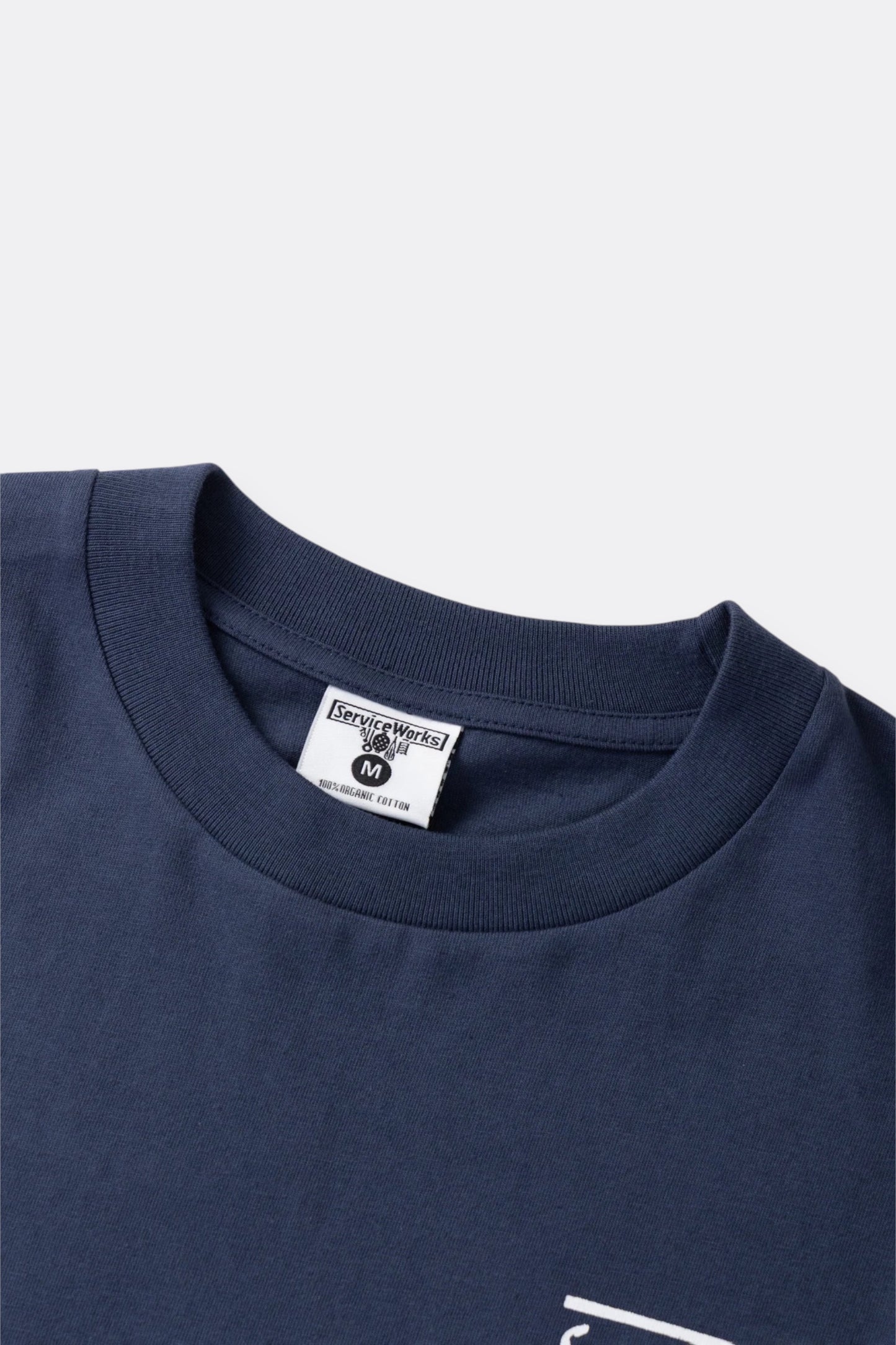Service Works Milos Tee Navy | T-Shirt Coton Bio GOTS 250g | Edgar Bdx