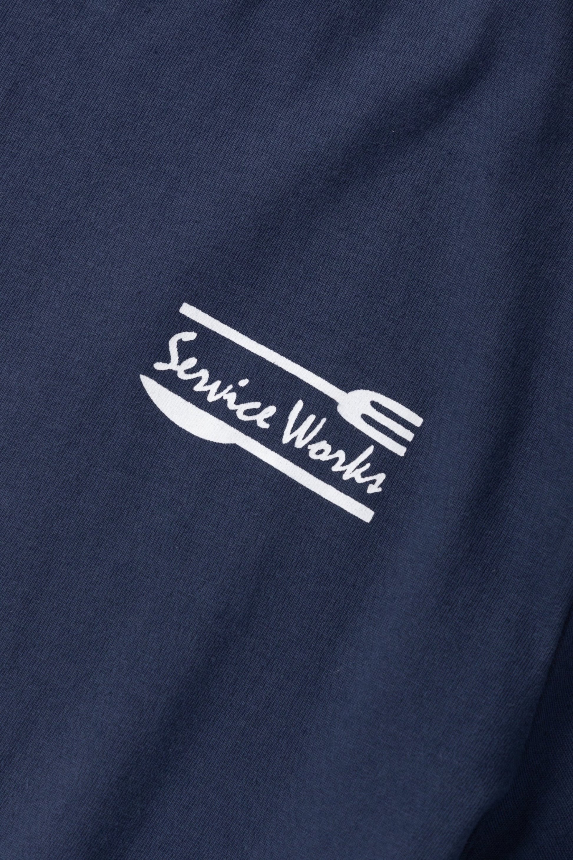 Service Works Milos Tee Navy | T-Shirt Coton Bio GOTS 250g | Edgar Bdx