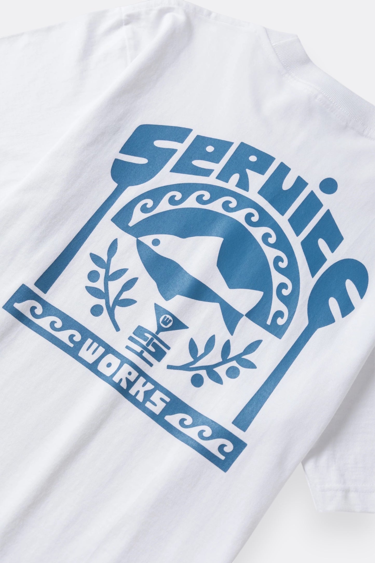 Service Works Milos Tee White | T-Shirt Coton Bio GOTS 250g | Edgar Bdx