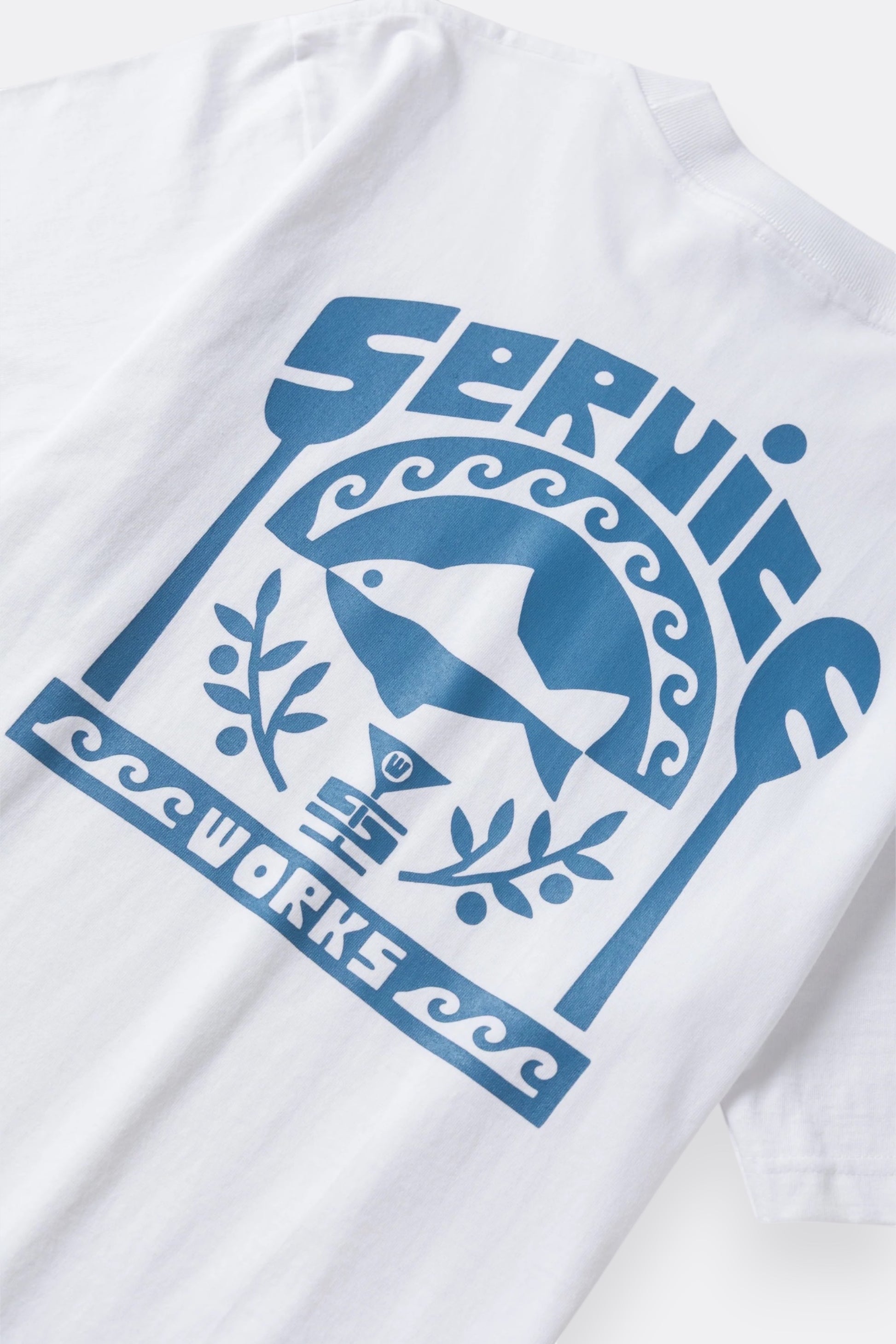 Service Works Milos Tee White | T-Shirt Coton Bio GOTS 250g | Edgar Bdx