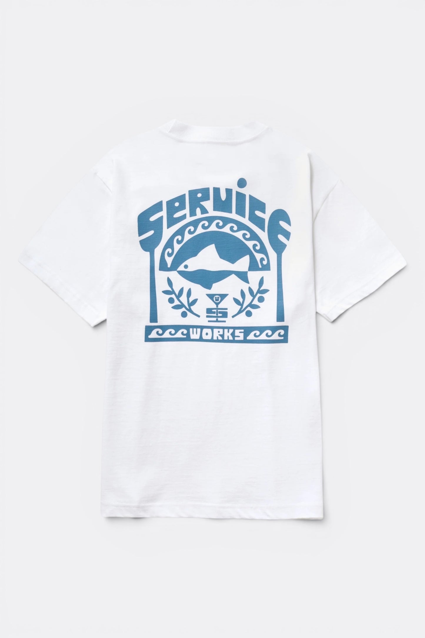Service Works Milos Tee White | T-Shirt Coton Bio GOTS 250g | Edgar Bdx