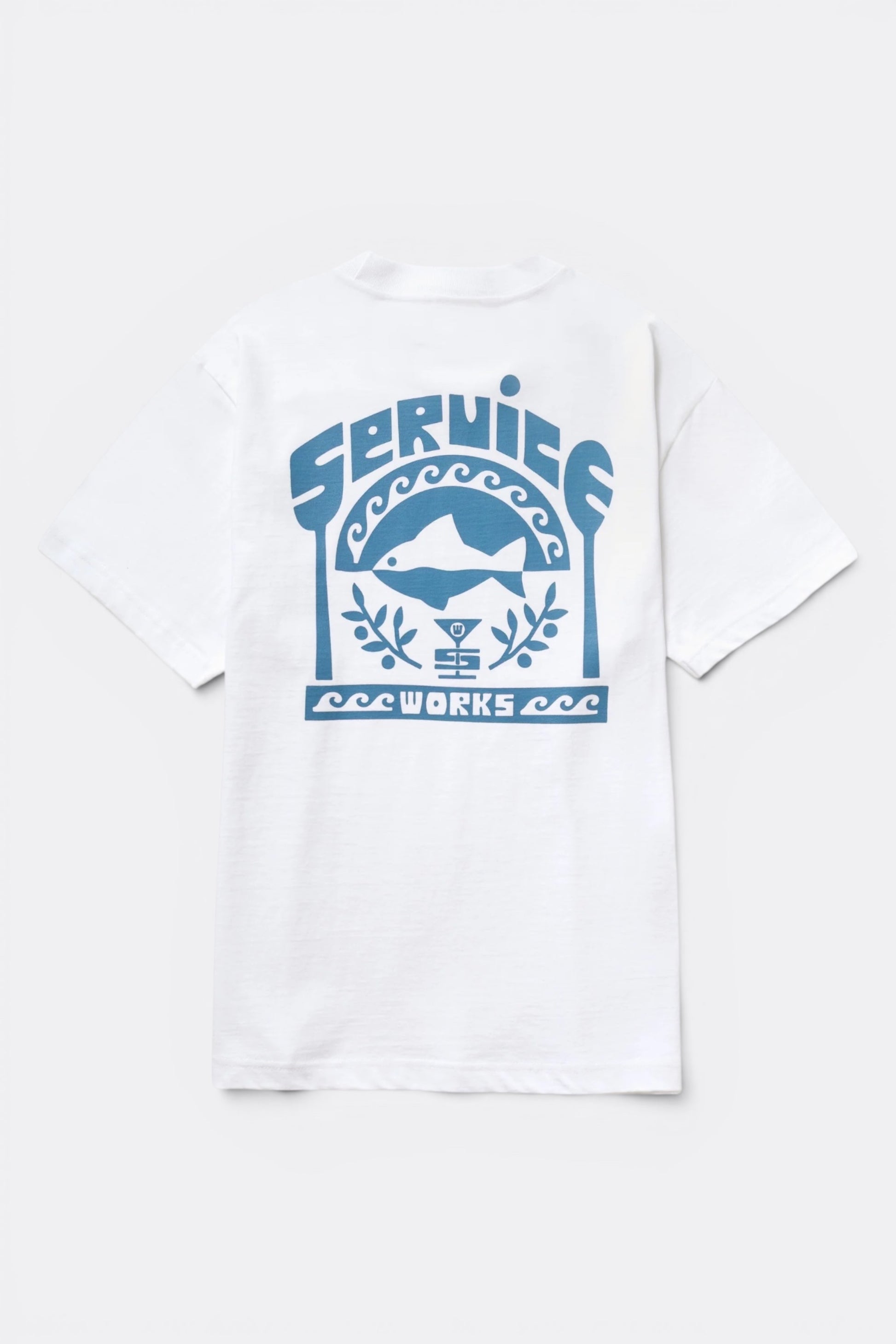 Service Works Milos Tee White | T-Shirt Coton Bio GOTS 250g | Edgar Bdx