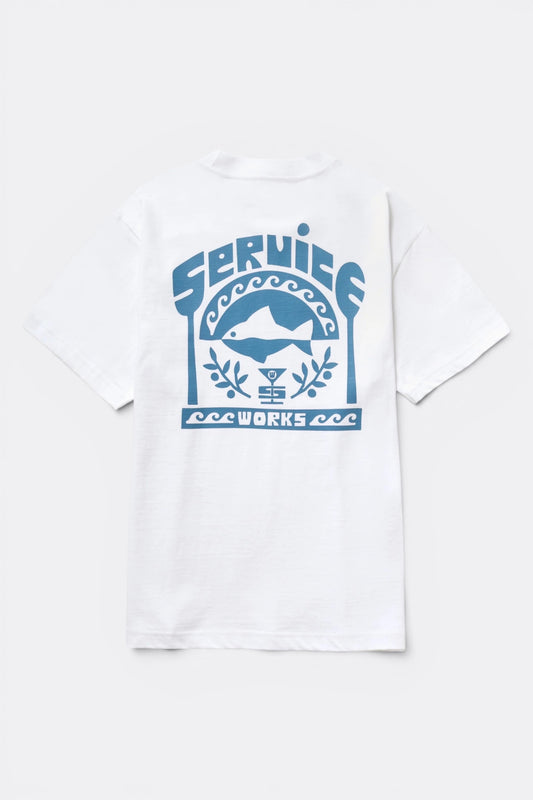 Service Works Milos Tee White | T-Shirt Coton Bio GOTS 250g | Edgar Bdx
