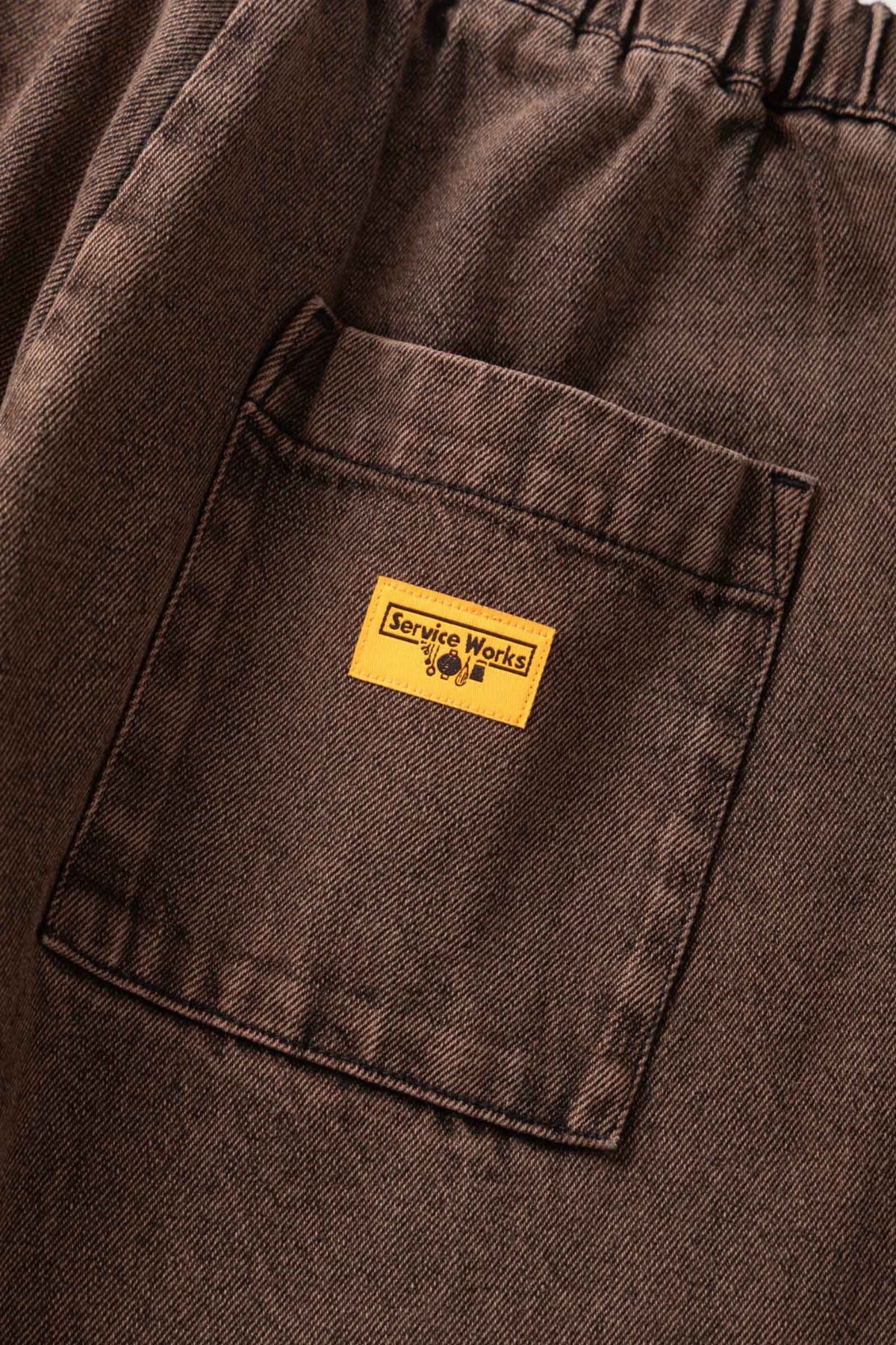 SERVICE WORKS Over-Dyed Easy Chef Pants Umber | Pantalon | Edgar Bdx
