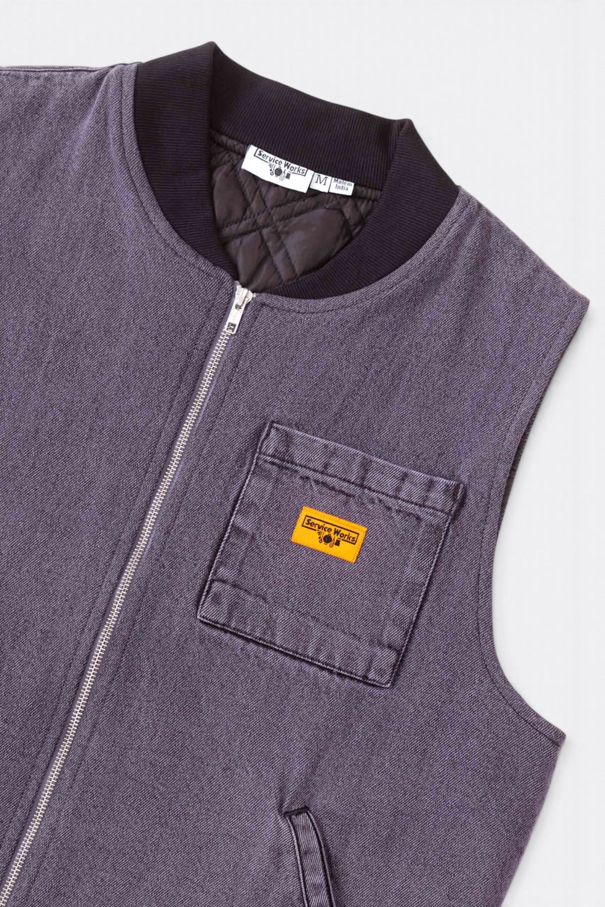 SERVICE WORKS Over-Dyed Work Vest Mauve | Gilet | Edgar Bdx