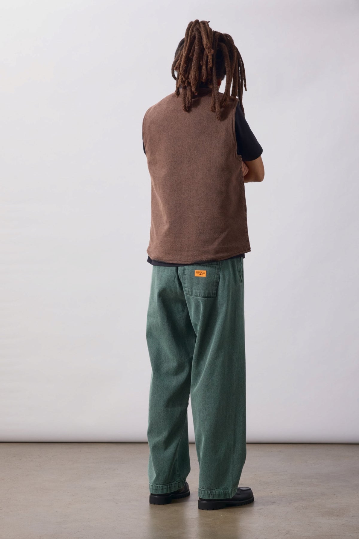 SERVICE WORKS Over-Dyed Work Vest Umber | Gilet | Edgar Bdx