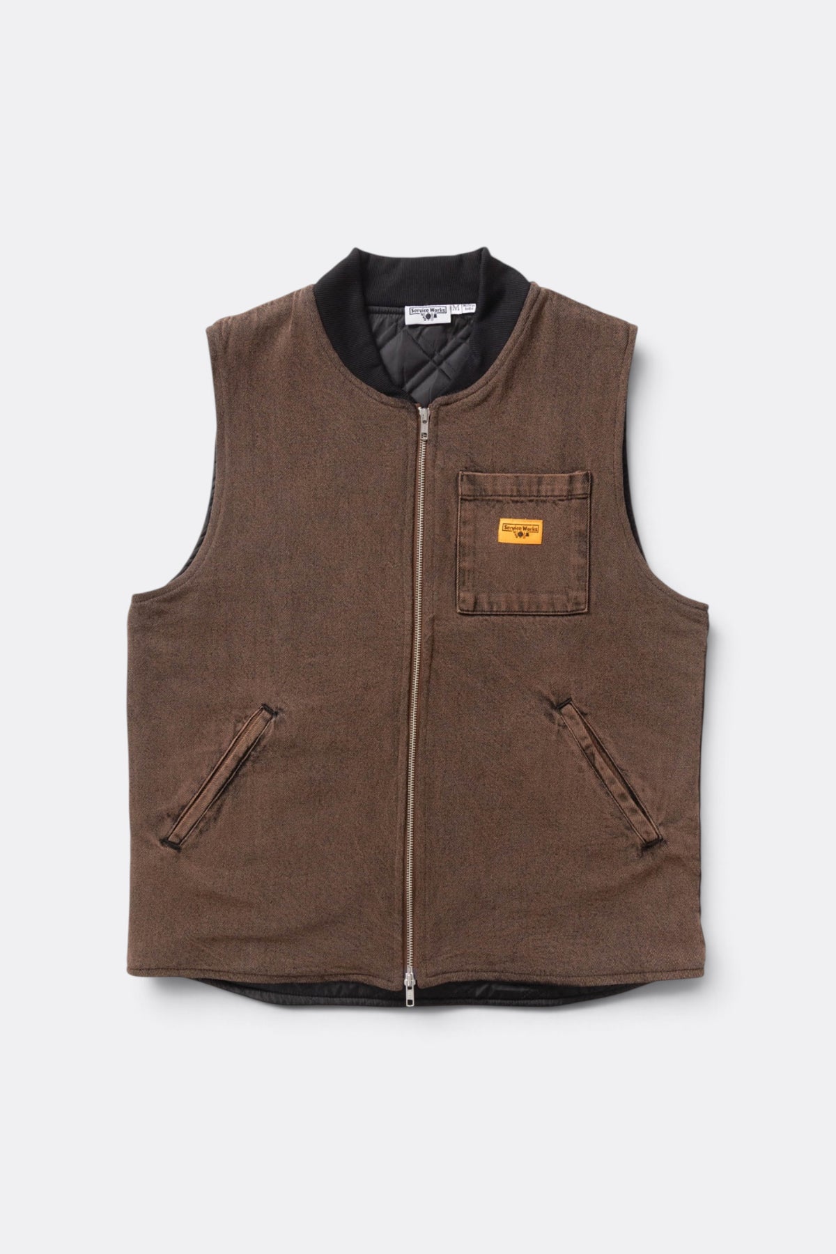 SERVICE WORKS Over-Dyed Work Vest Umber | Gilet | Edgar Bdx