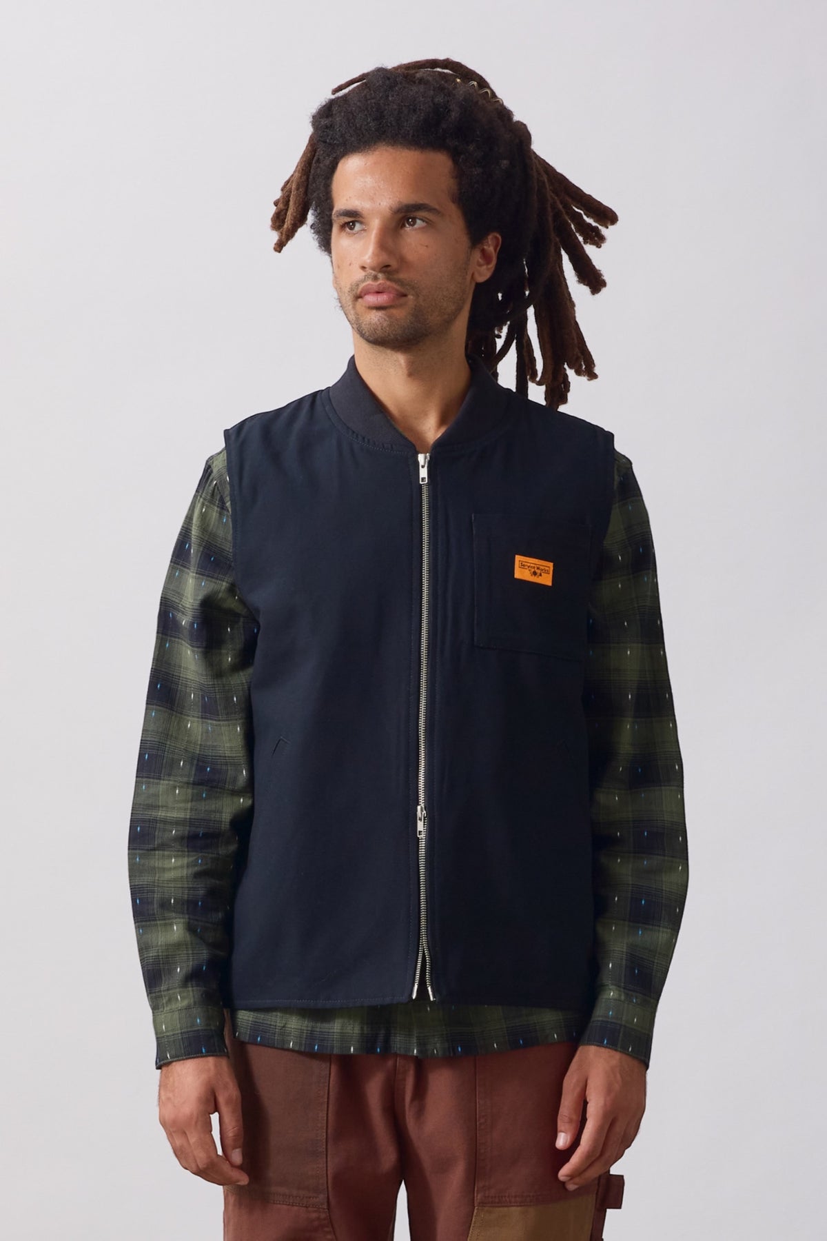 SERVICE WORKS Padded Work Vest Jacket Olive | Gilet | Edgar Bdx