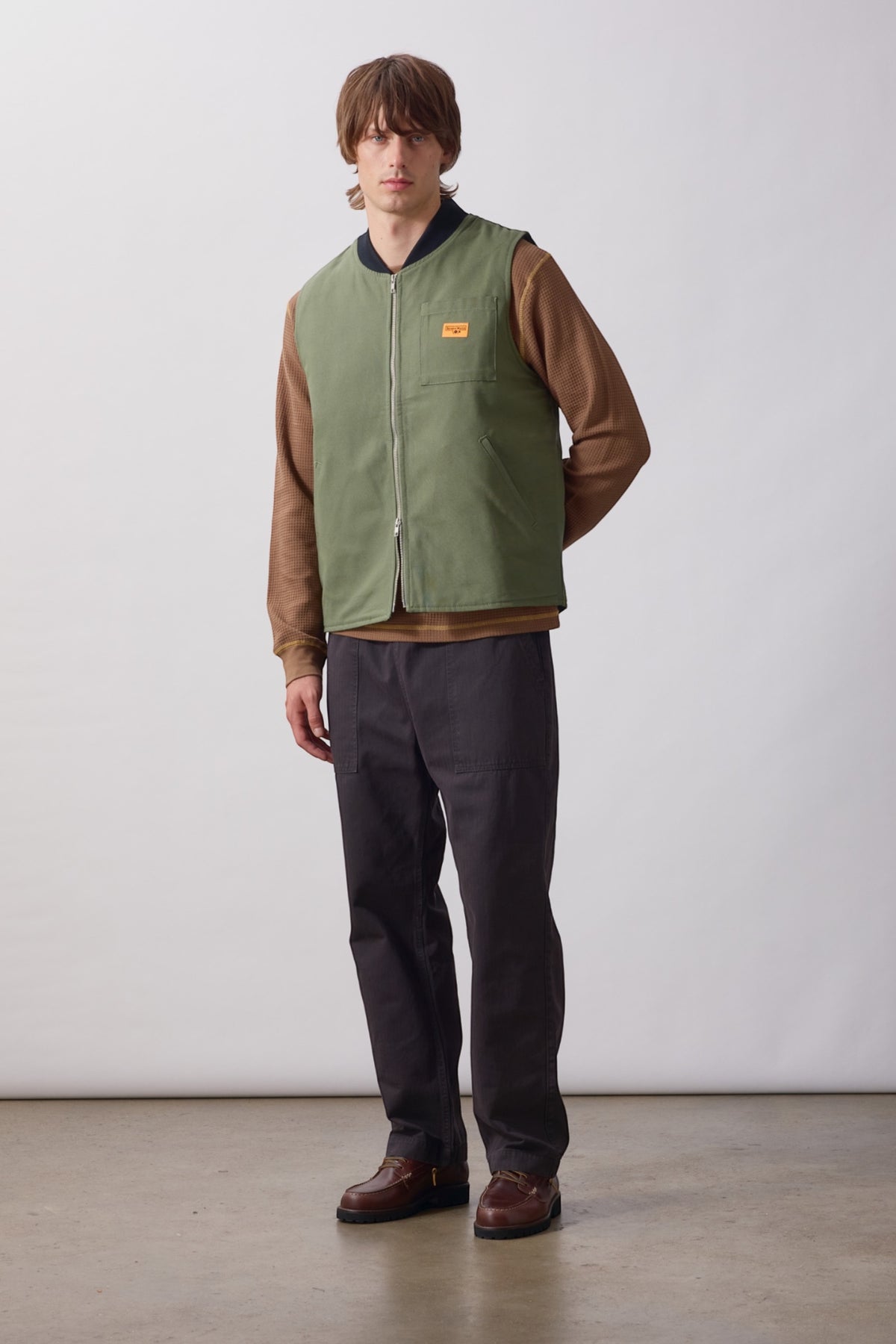 SERVICE WORKS Padded Work Vest Jacket Olive | Gilet | Edgar Bdx