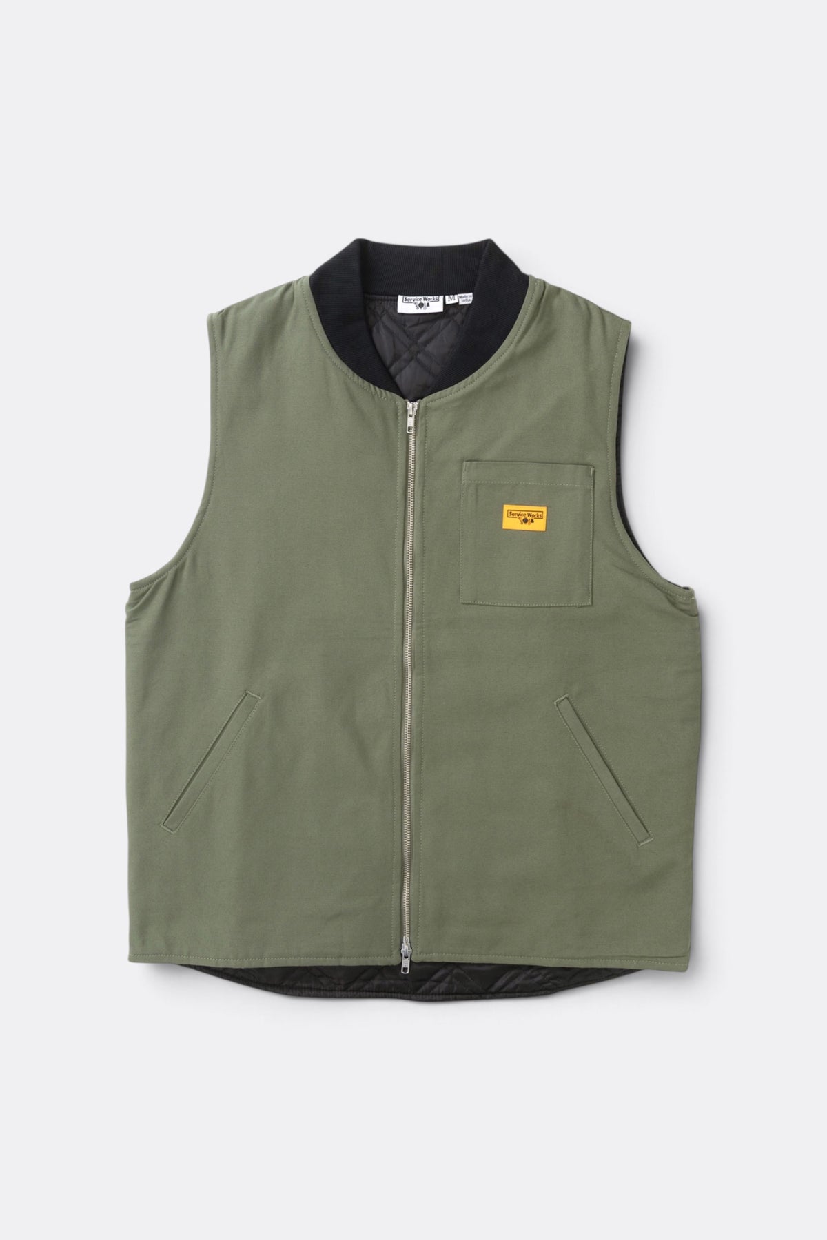 SERVICE WORKS Padded Work Vest Jacket Olive | Gilet | Edgar Bdx