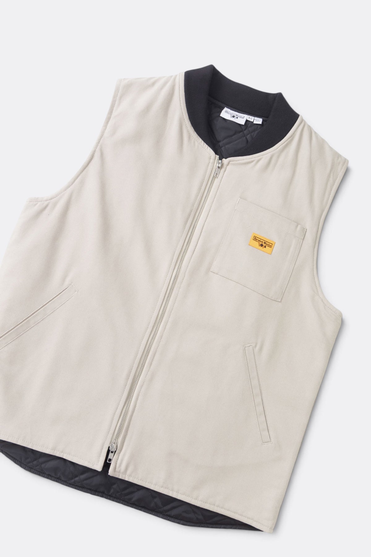 SERVICE WORKS Padded Work Vest Jacket Stone | Gilet | Edgar Bdx