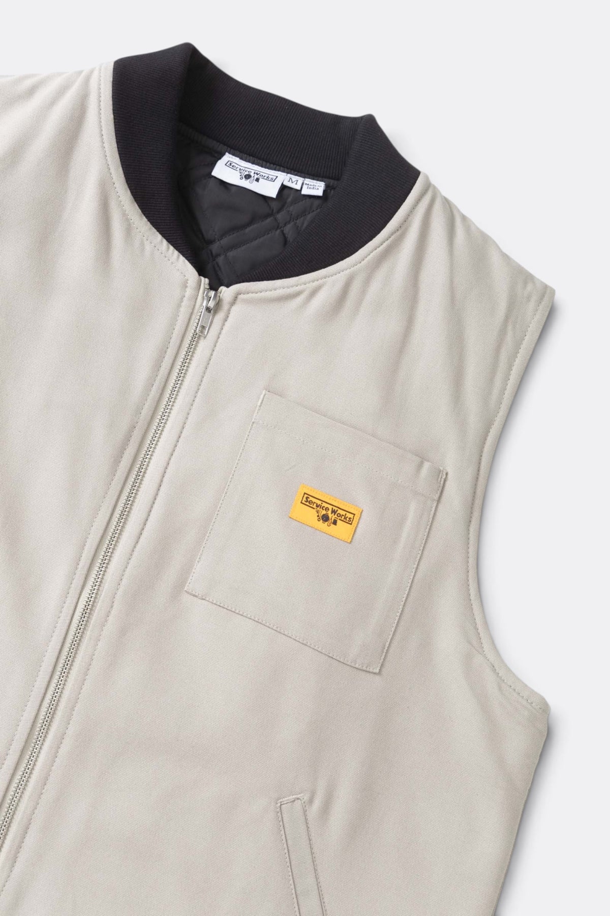 SERVICE WORKS Padded Work Vest Jacket Stone | Gilet | Edgar Bdx