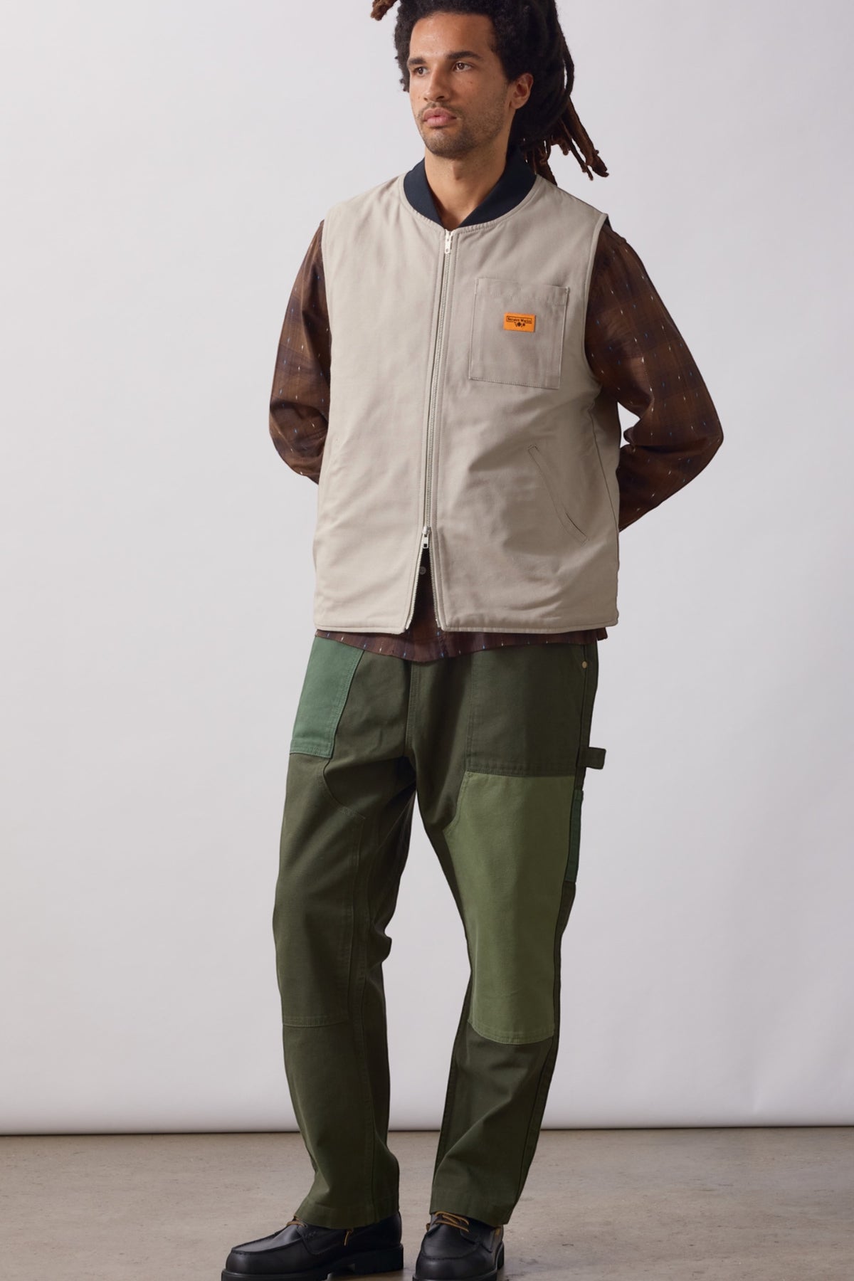 SERVICE WORKS Padded Work Vest Jacket Stone | Gilet | Edgar Bdx