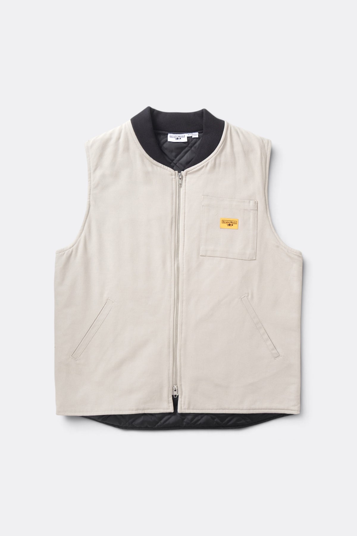 SERVICE WORKS Padded Work Vest Jacket Stone | Gilet | Edgar Bdx