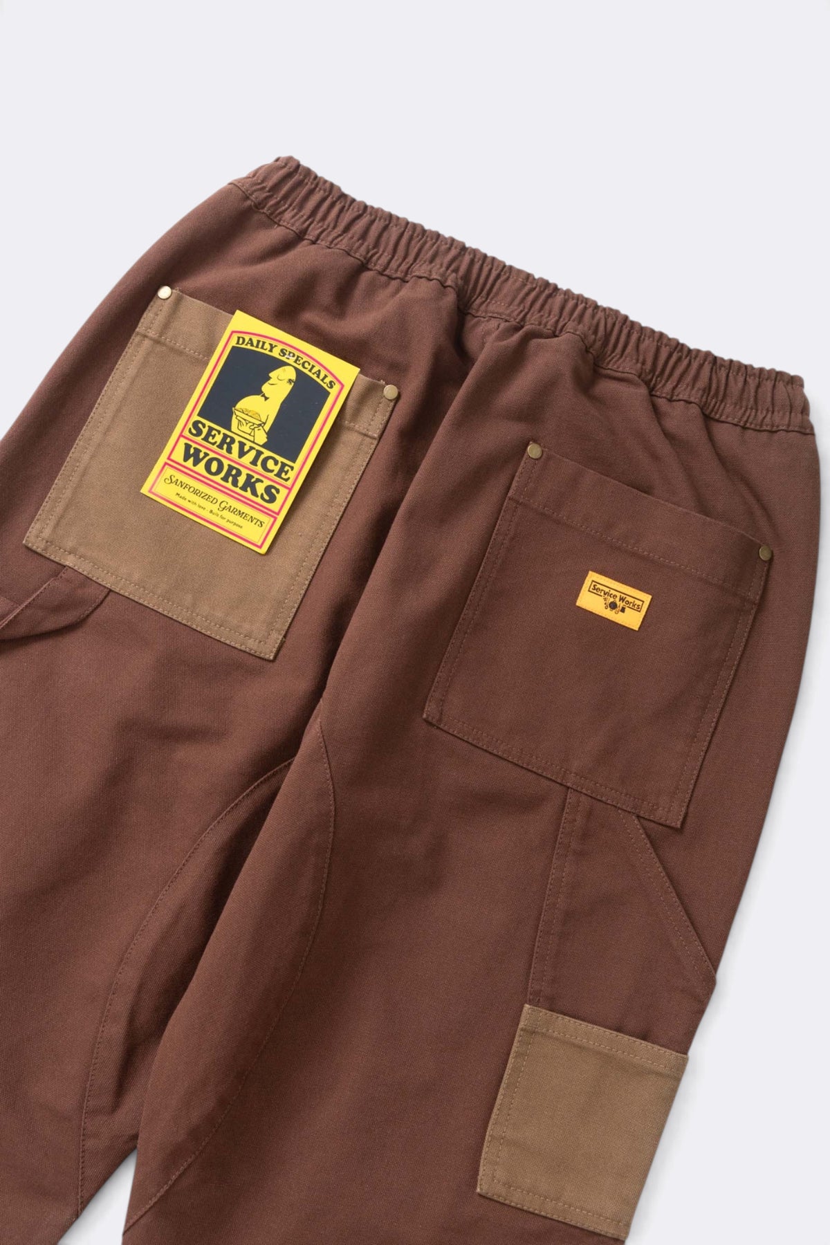 SERVICE WORKS Patchwork Utility Chef Pants Brown |Pantalon| Edgar Bdx