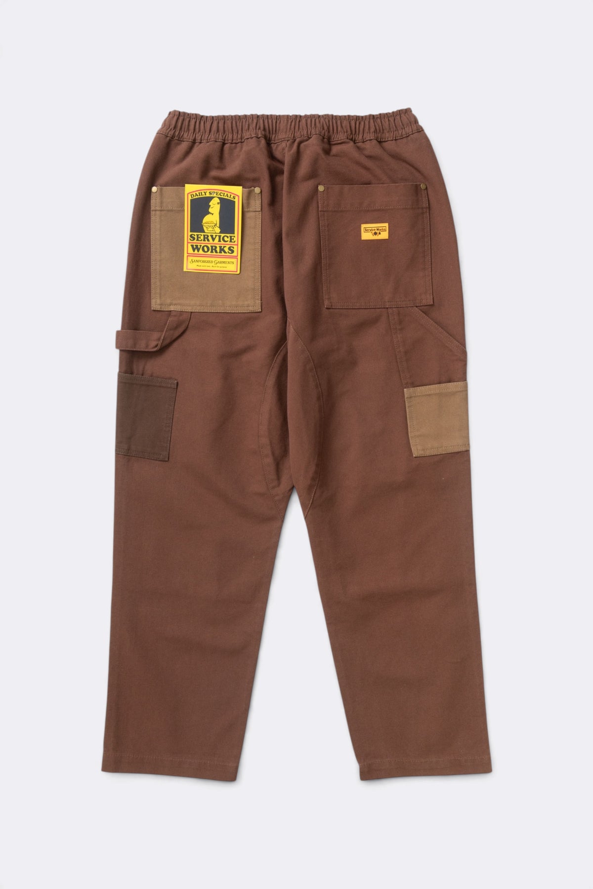 SERVICE WORKS Patchwork Utility Chef Pants Brown |Pantalon| Edgar Bdx