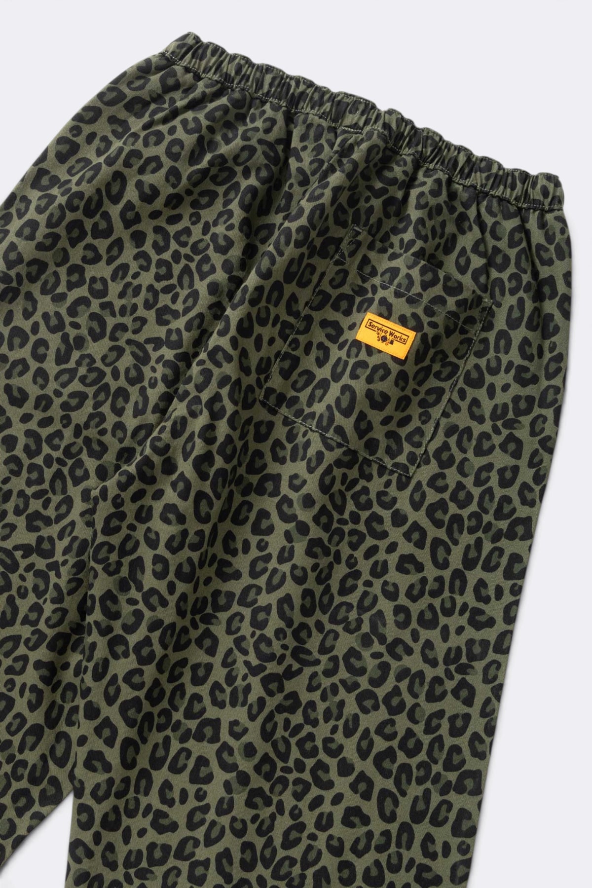 SERVICE WORKS Patterned Easy Chef Pants Green Leopard | Edgar Bdx