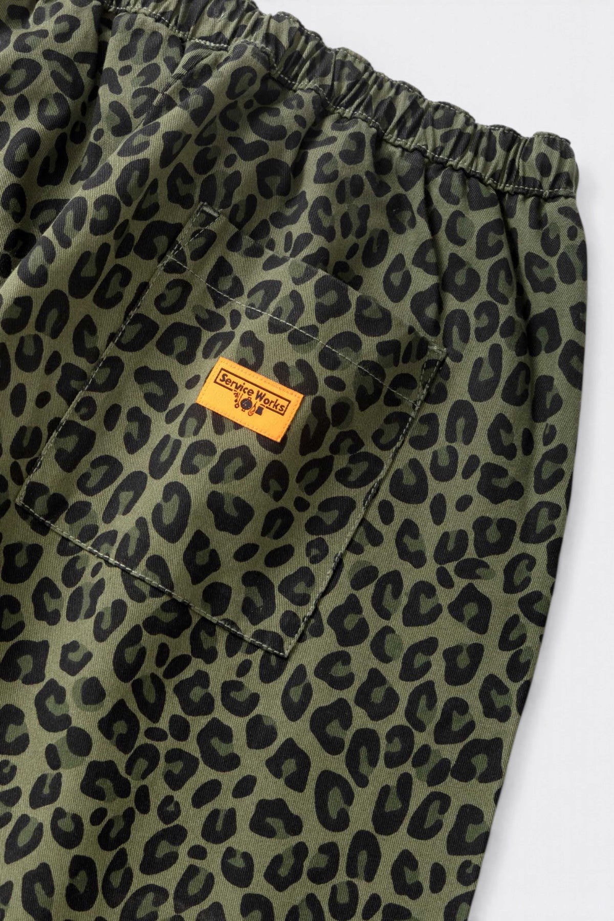 SERVICE WORKS Patterned Easy Chef Pants Green Leopard | Edgar Bdx
