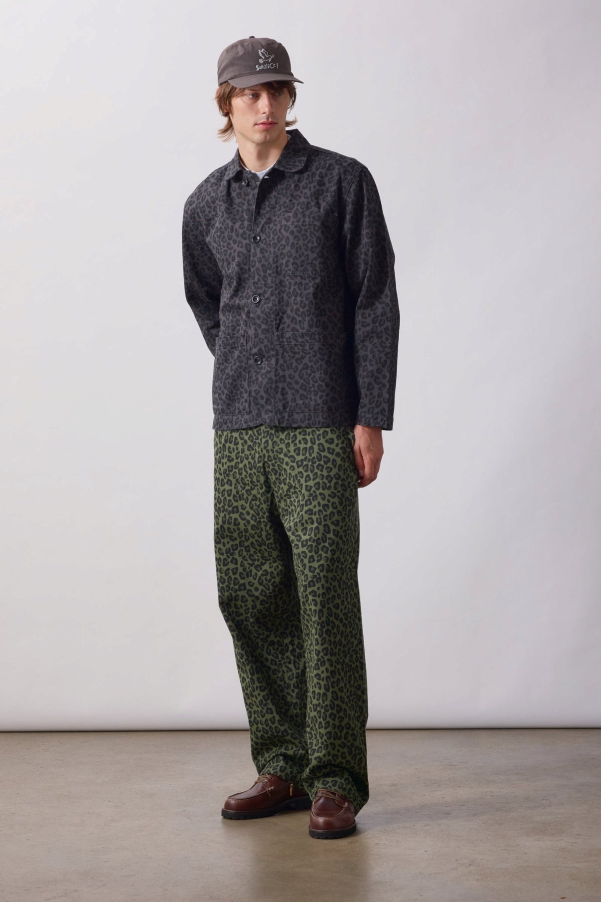 SERVICE WORKS Patterned Easy Chef Pants Green Leopard | Edgar Bdx