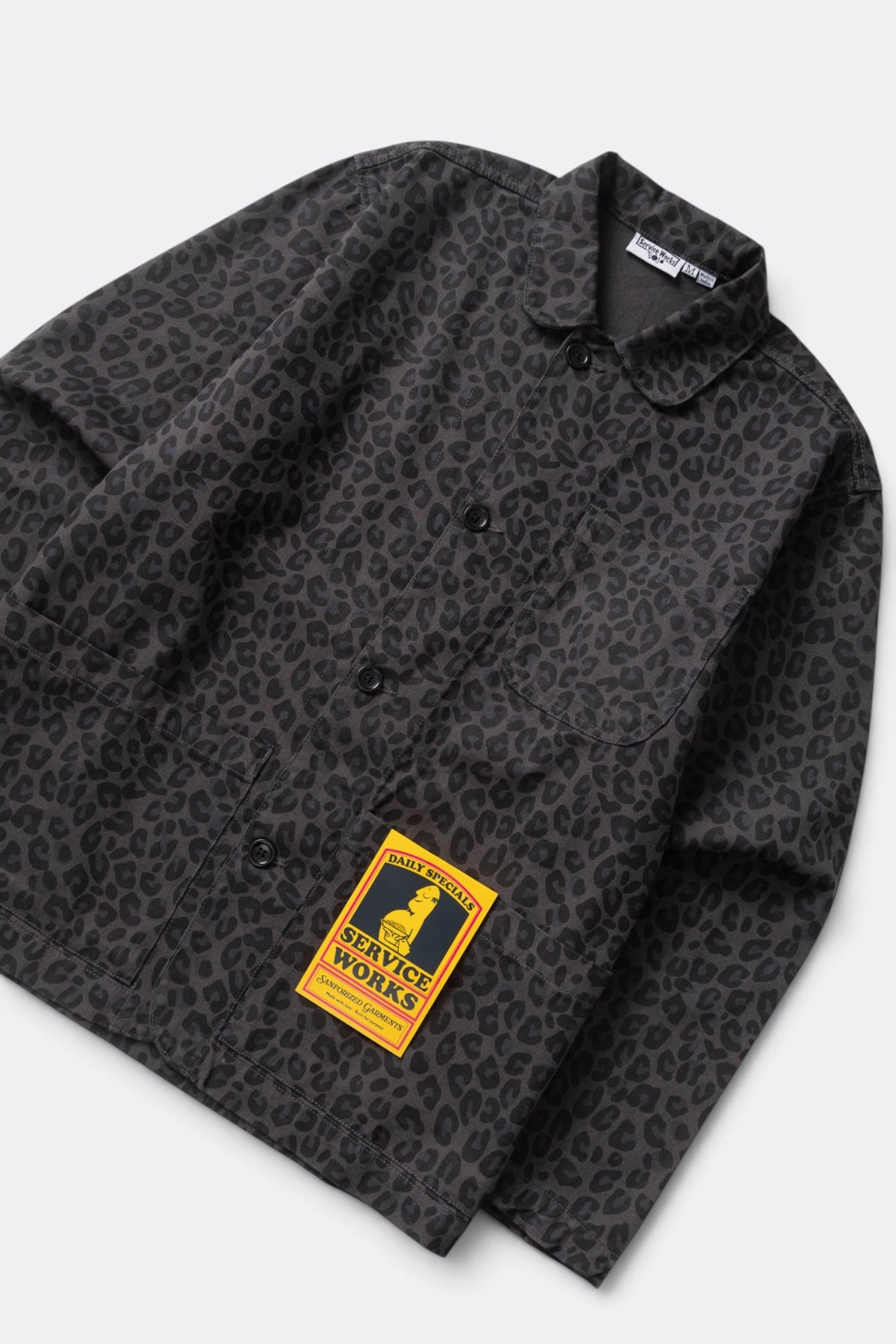 SERVICE WORKS Patterned Easy Chef Shirt Black Leopard | Edgar Bdx