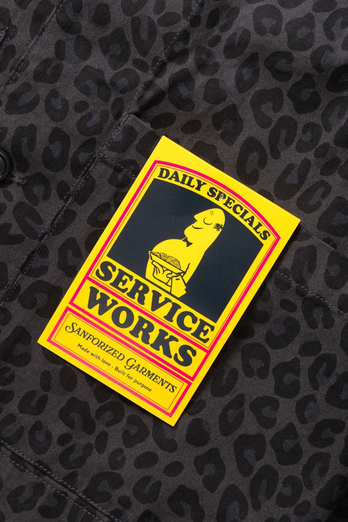 SERVICE WORKS Patterned Easy Chef Shirt Black Leopard | Edgar Bdx