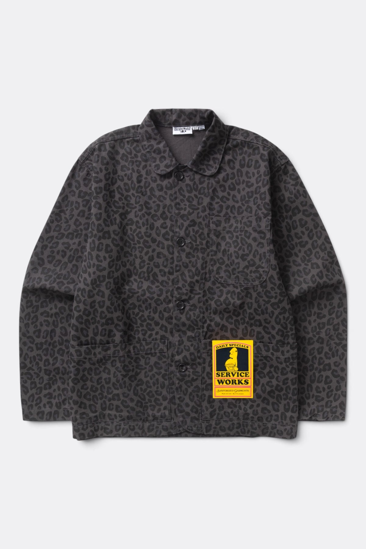 SERVICE WORKS Patterned Easy Chef Shirt Black Leopard | Edgar Bdx