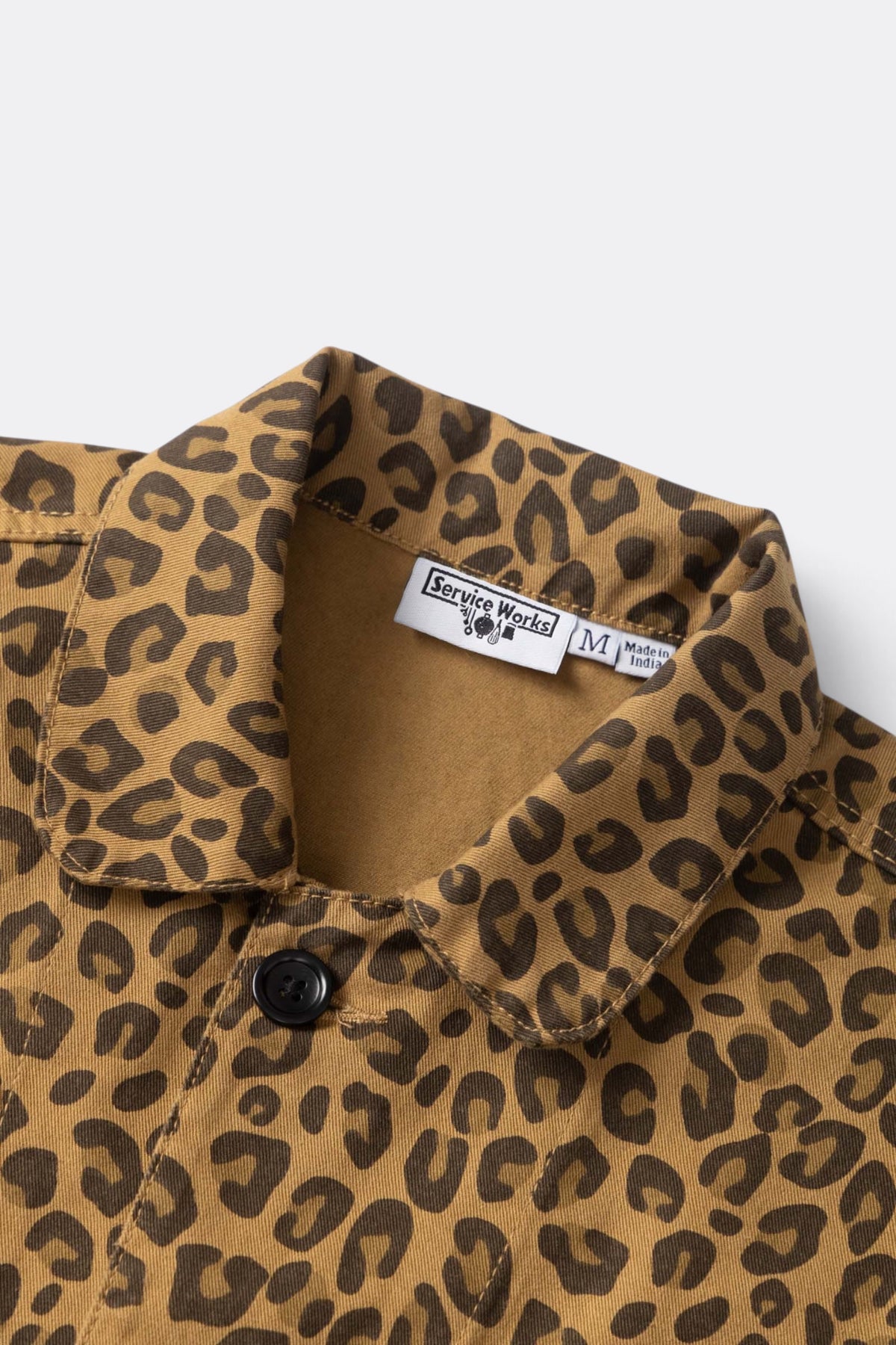 SERVICE WORKS Patterned Easy Chef Shirt Brown Leopard | Edgar Bdx
