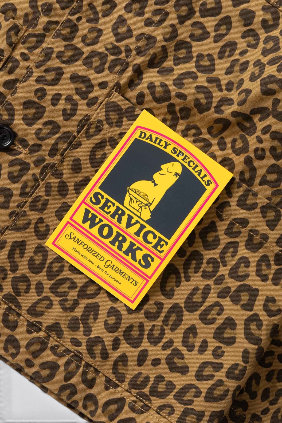 SERVICE WORKS Patterned Easy Chef Shirt Brown Leopard | Edgar Bdx