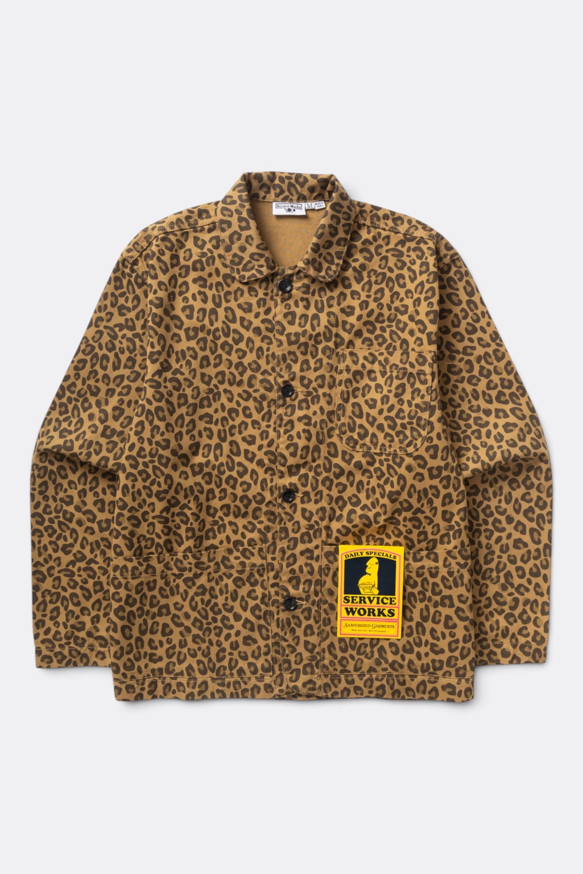 SERVICE WORKS Patterned Easy Chef Shirt Brown Leopard | Edgar Bdx