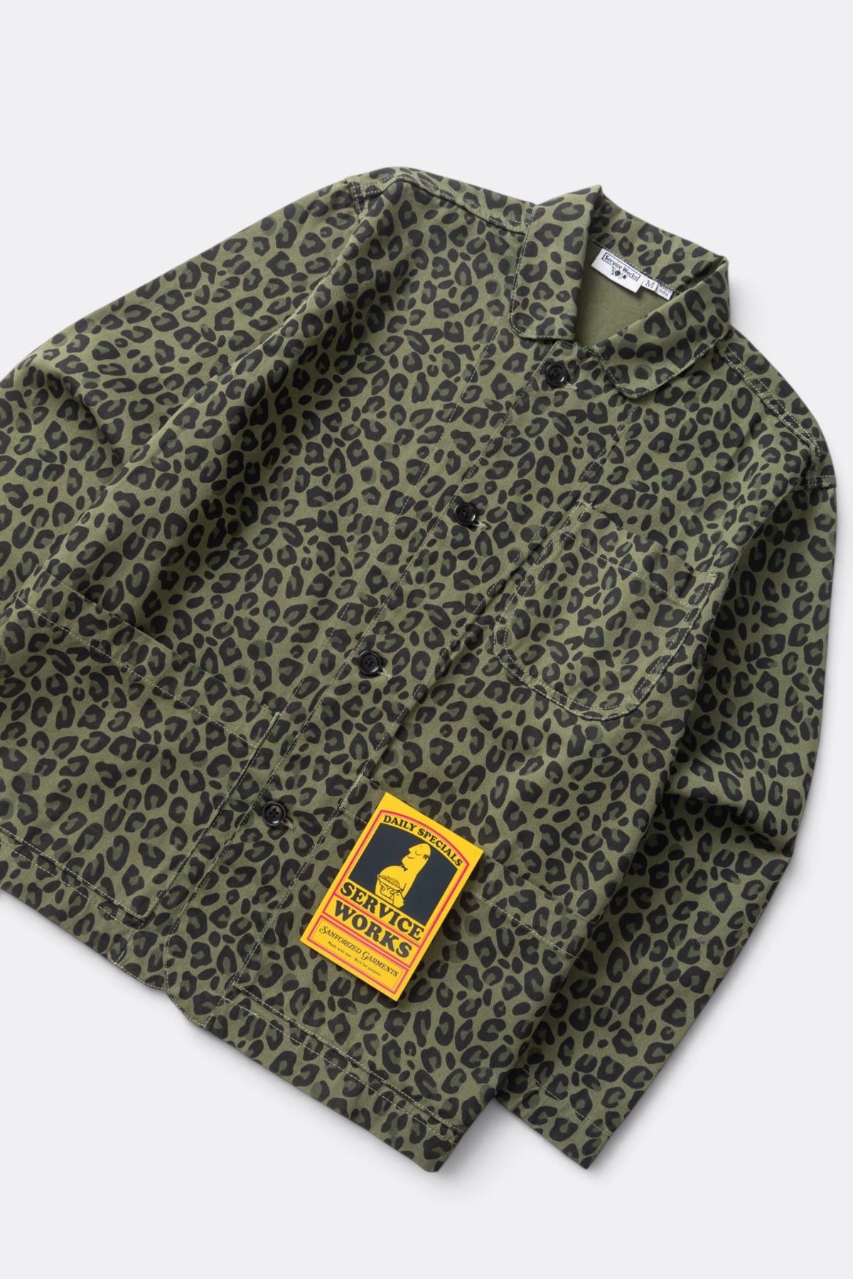 Service Works Patterned Easy Chef Shirt Green Leopard | Edgar Bdx
