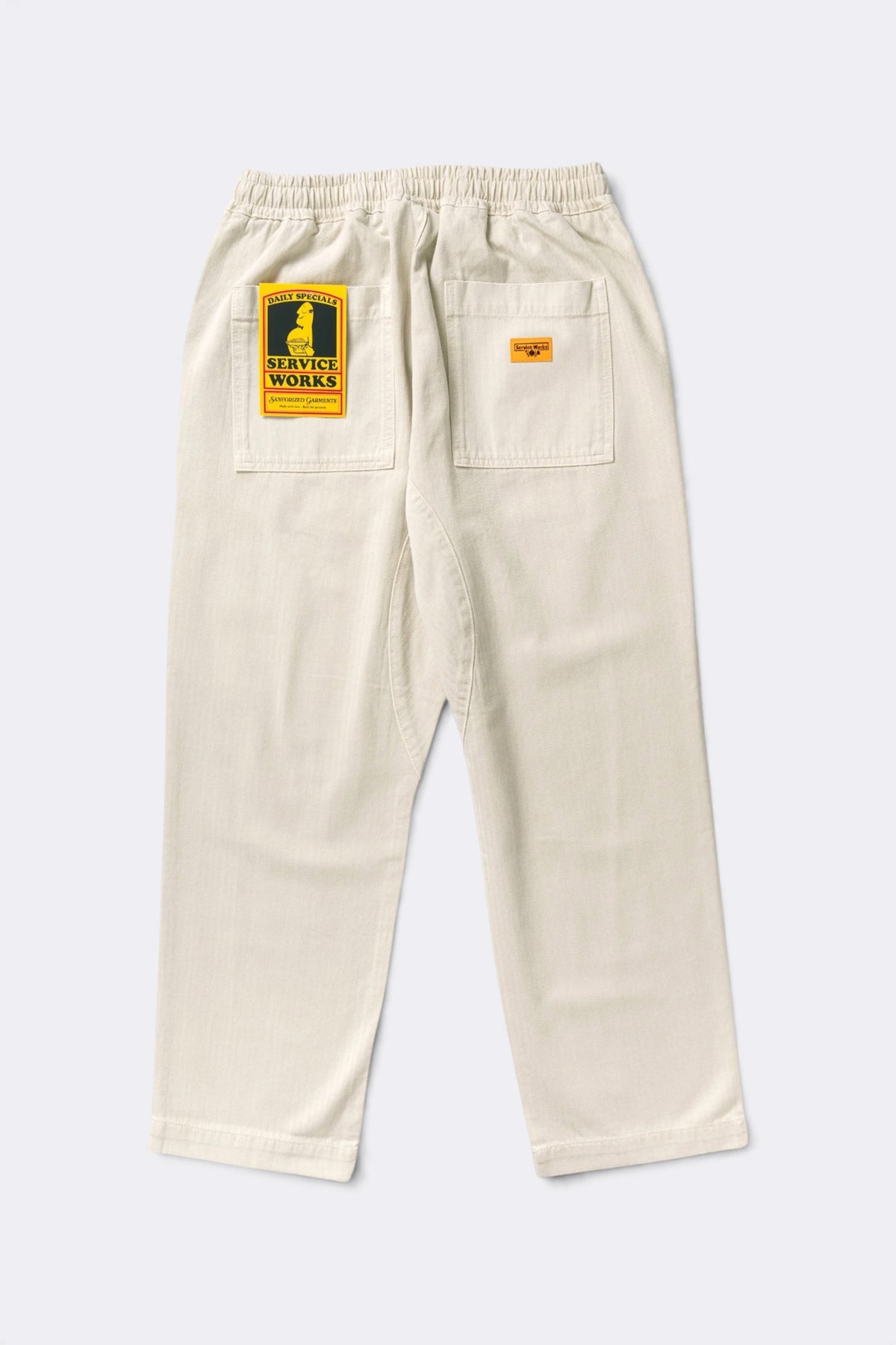 SERVICE WORKS Pigment HBT Chef Pants Bone | Pantalon | Edgar Bdx