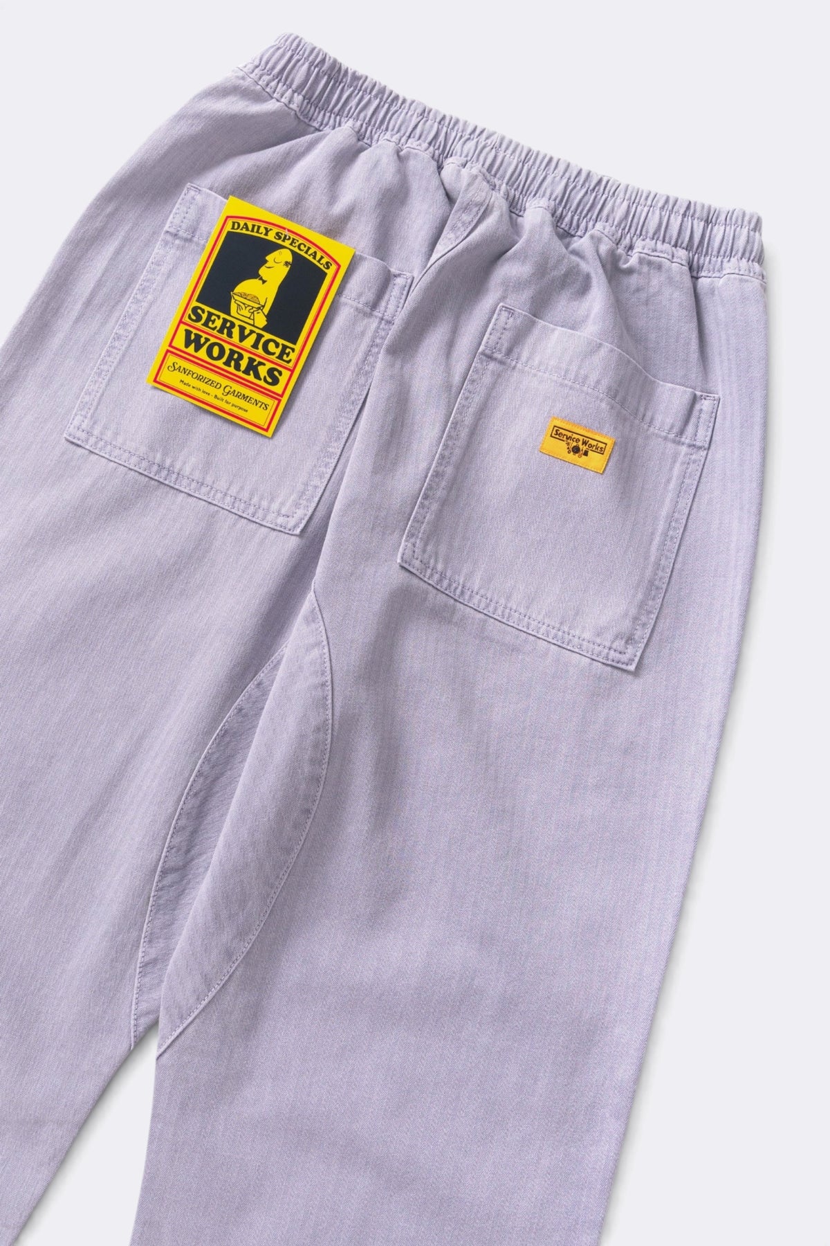 SERVICE WORKS Pigment HBT Chef Pants Lavender | Pantalon | Edgar Bdx