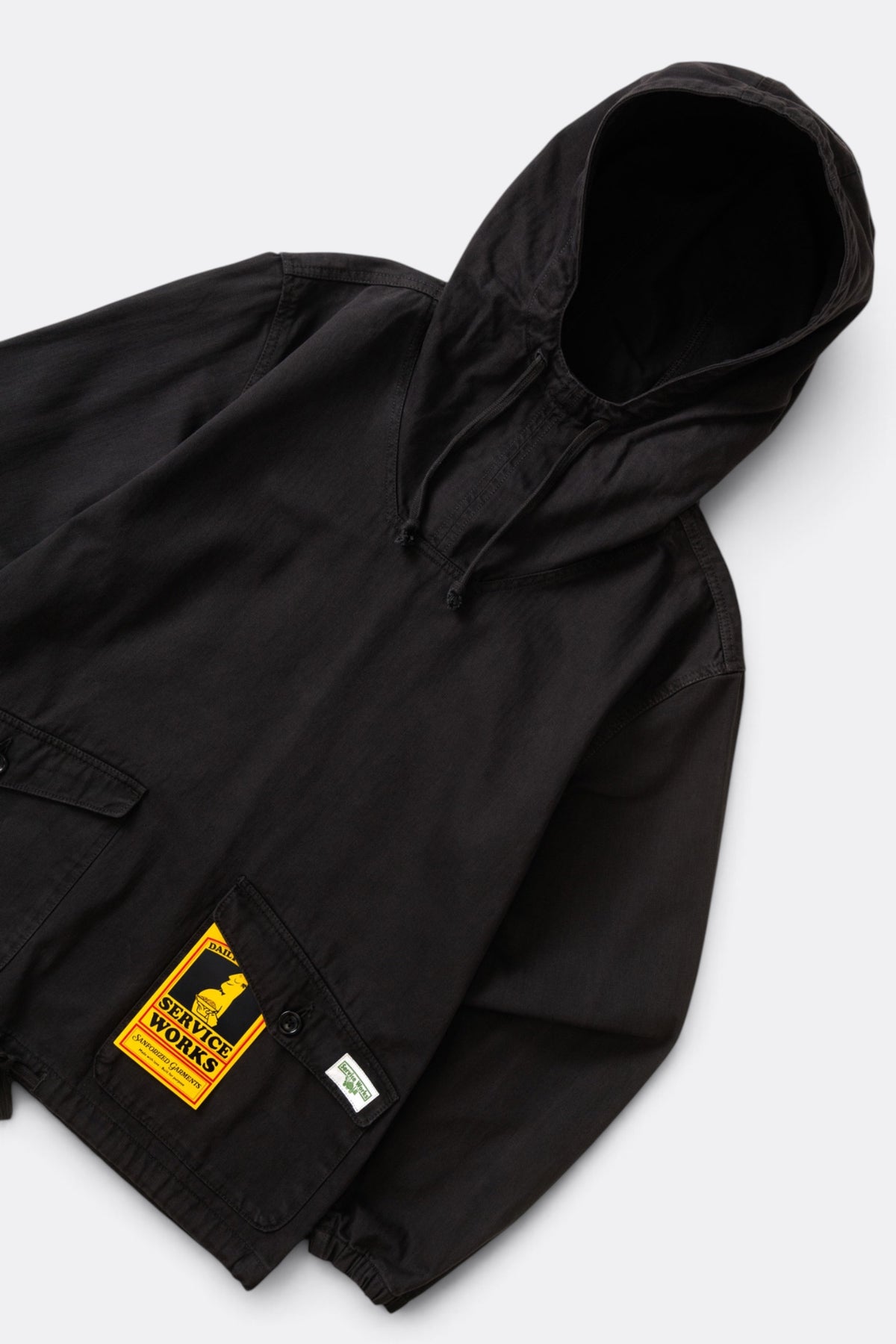 SERVICE WORKS Pigment HBT Smock 2.0 Black | Anorak coton | Edgar Bdx