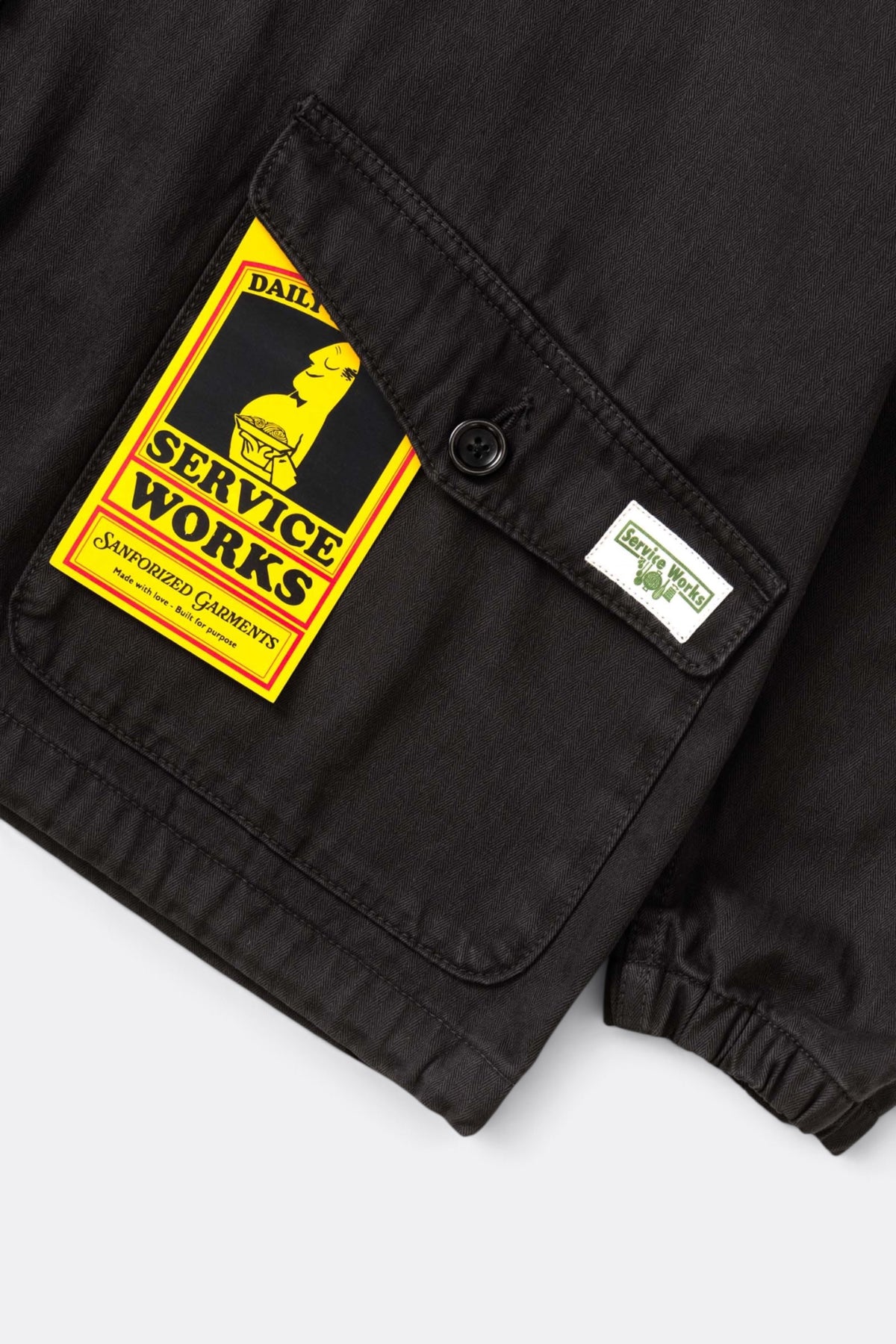 SERVICE WORKS Pigment HBT Smock 2.0 Black | Anorak coton | Edgar Bdx
